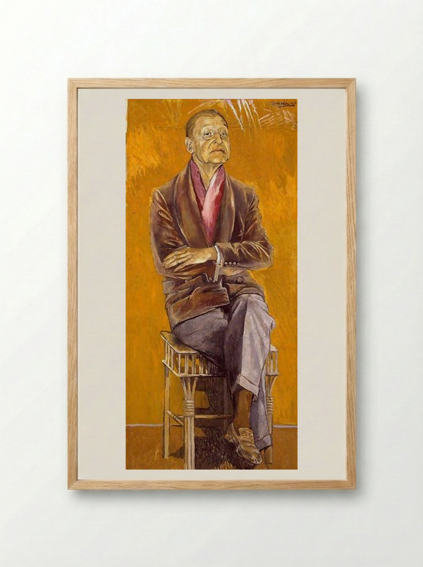 Portrait of Somerset Maugham - Graham Sutherland - Framed Print Wood
