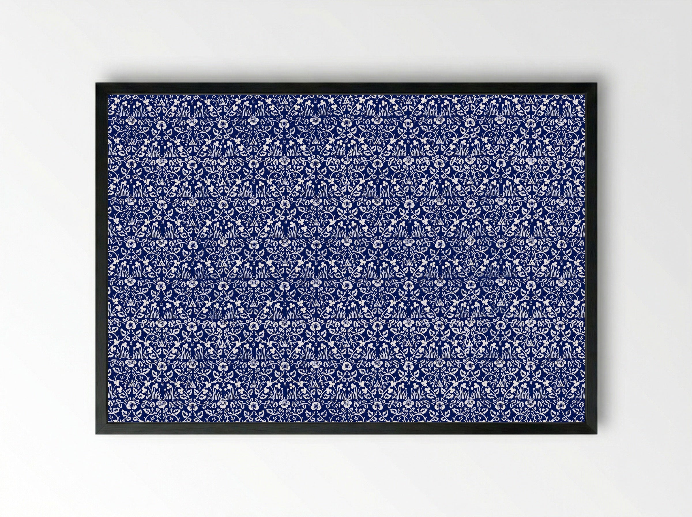 Eyebright - William Morris - Framed Print Black