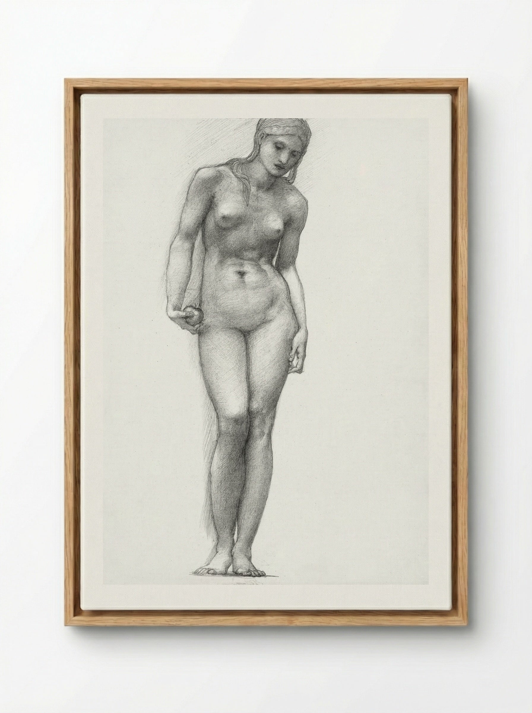 Venus with Golden Apple - Edward Burne-Jones - Framed Canvas Wood