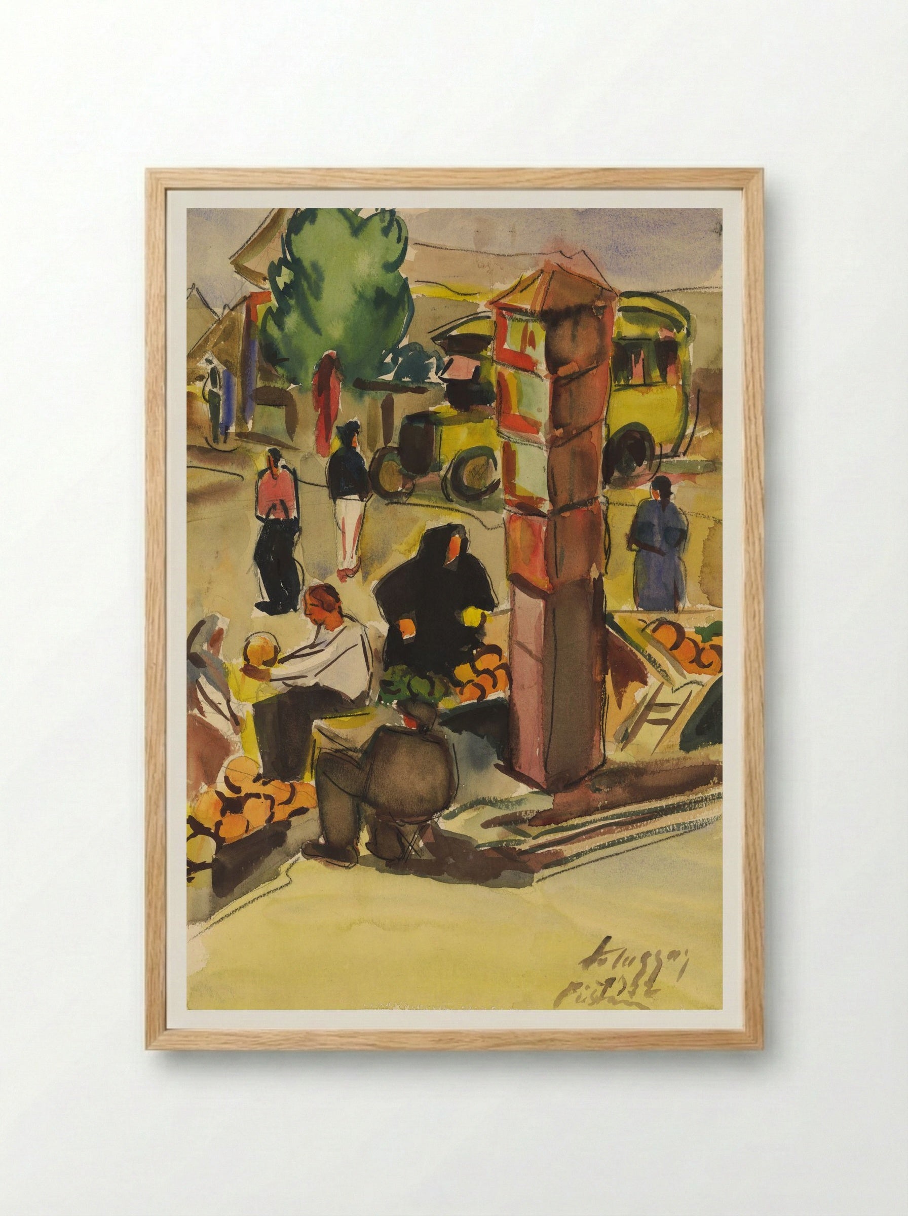 In a Market - Zolo Palugyay - Framed Print Wood