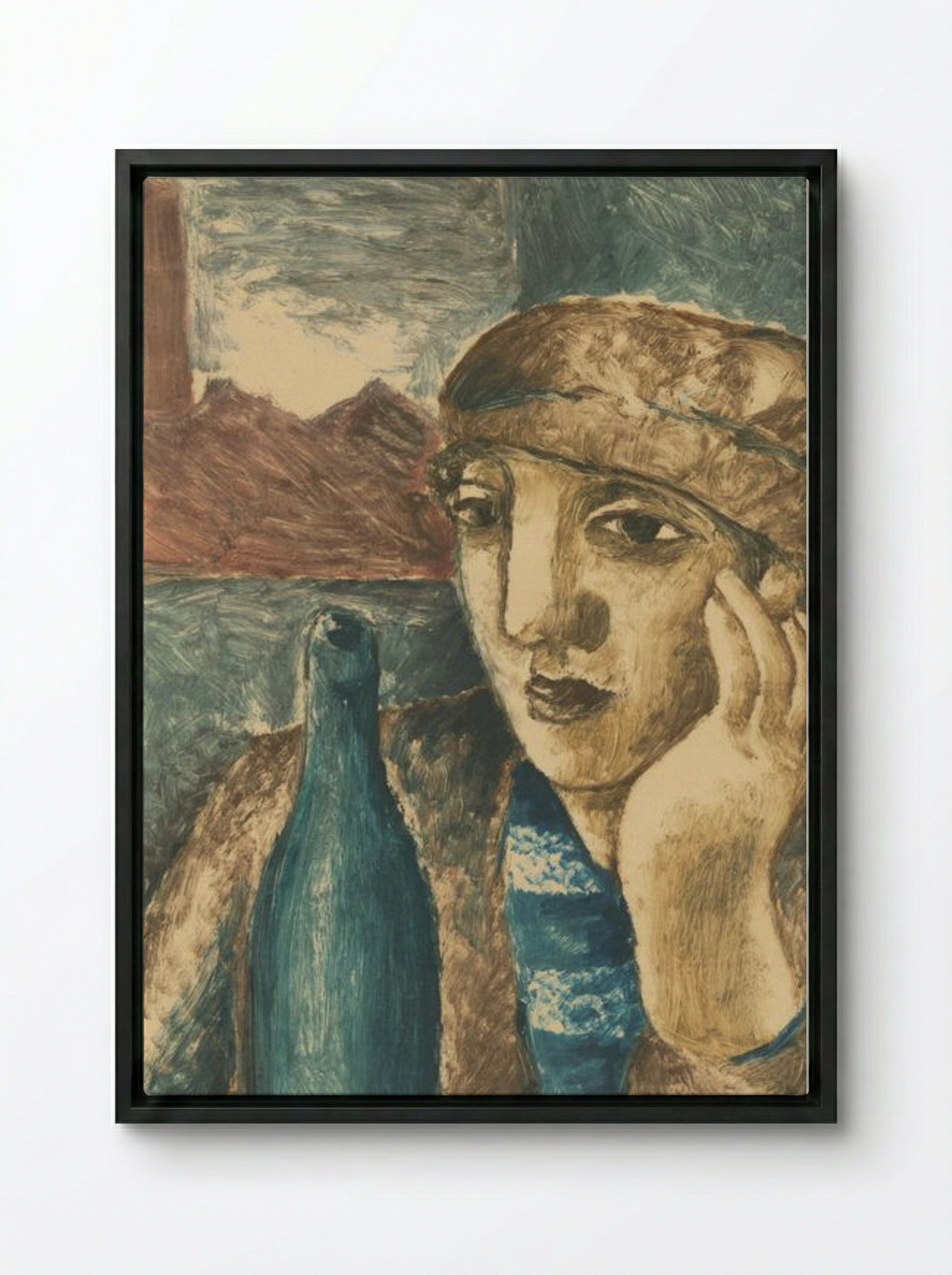 Drunk - Mikuláš Galanda - Framed Canvas Black