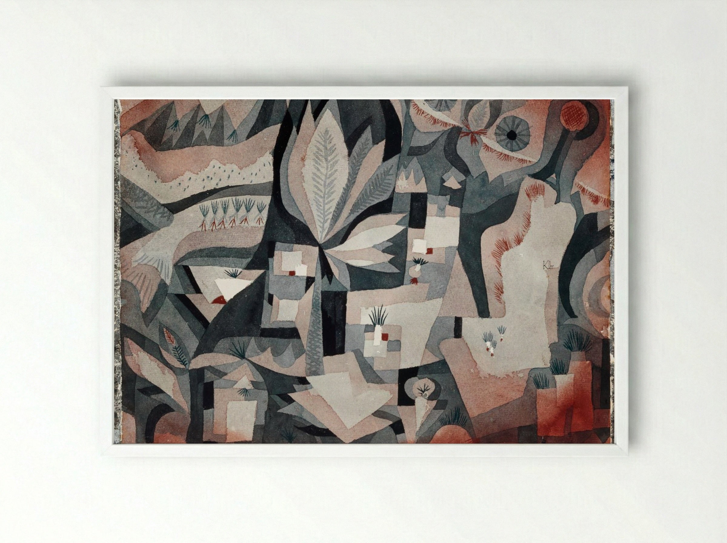 Dry Cooler Garden - Paul Klee - Framed Print White