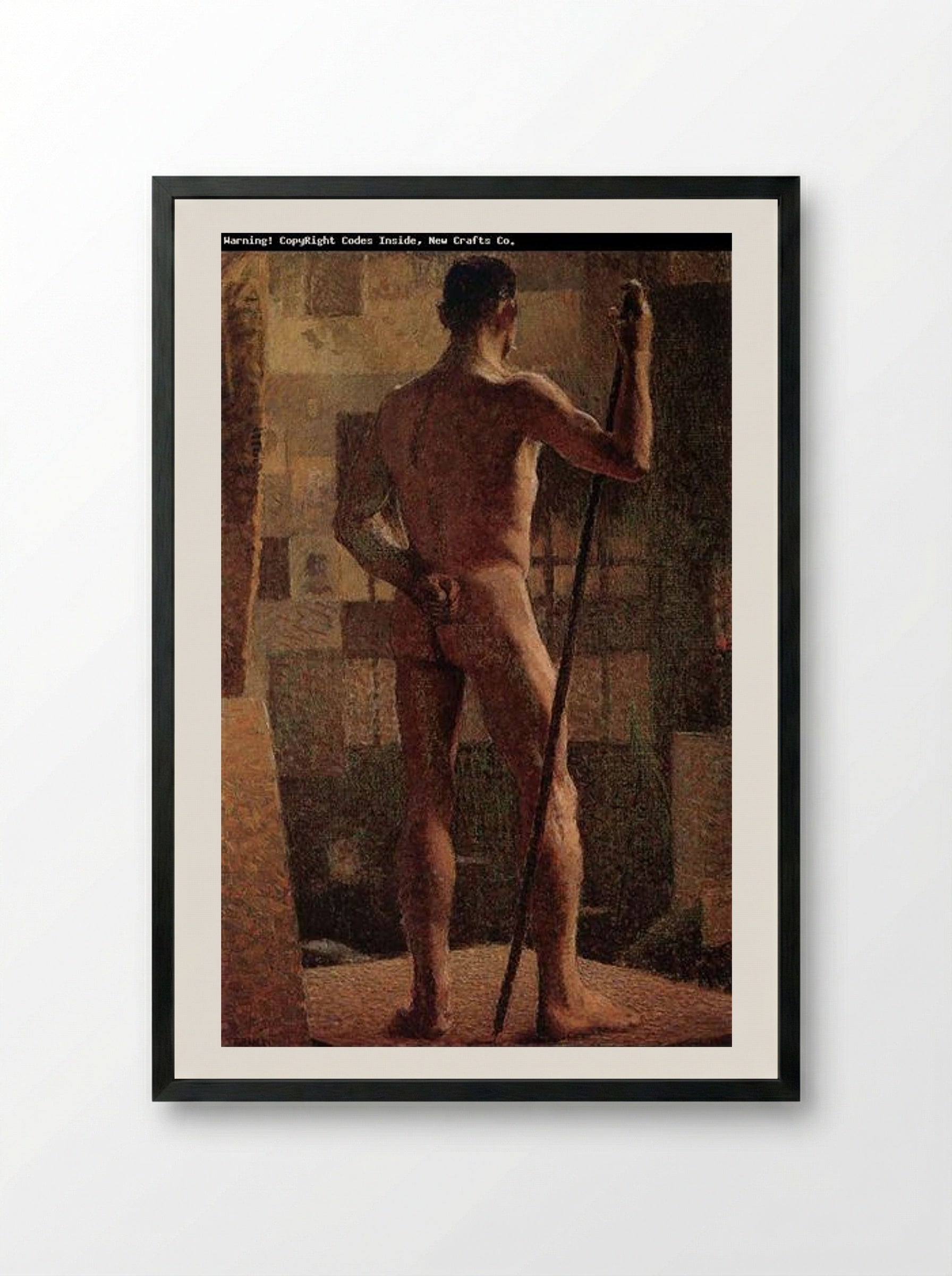 The Spotted Man - Grant Wood - Framed Print Black