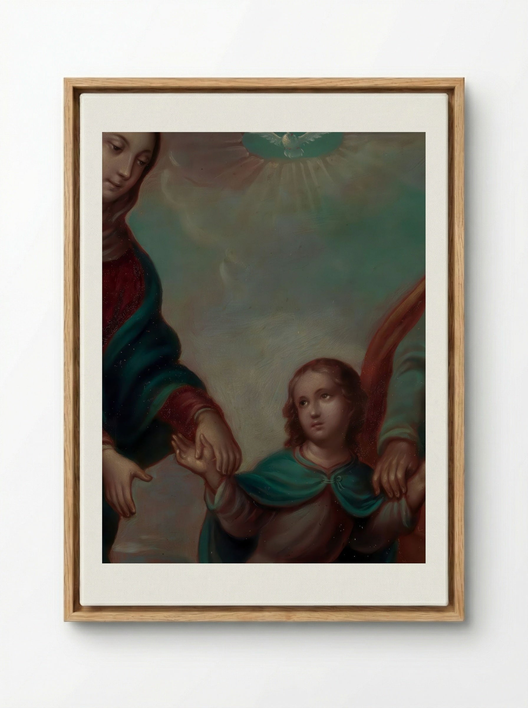 The Return of the Holy Family from Egypt - Nicolás Enríquez - Framed Canvas Wood