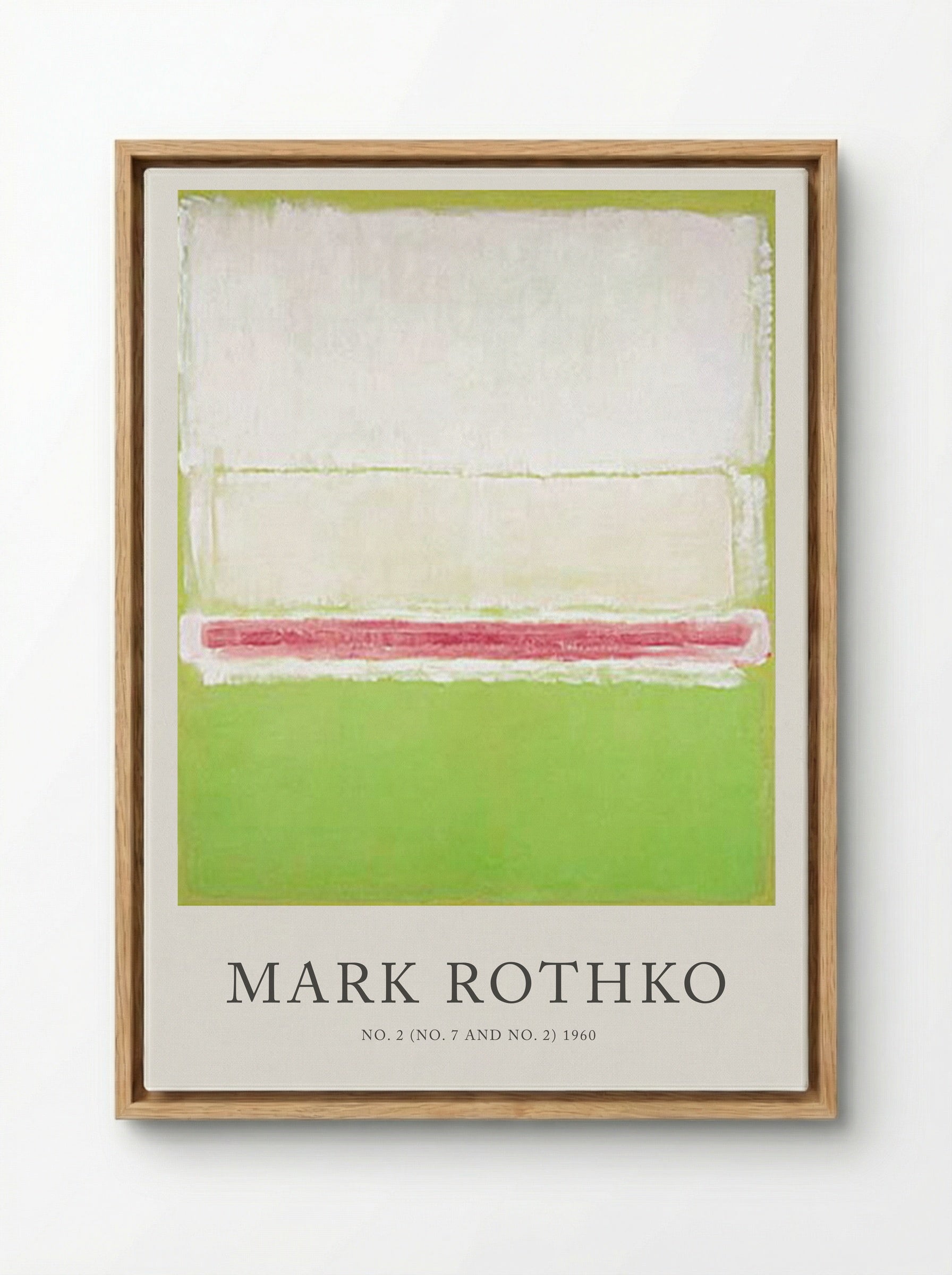 No. 2 (No. 7 and No. 2) - Mark Rothko - Framed Canvas Wood