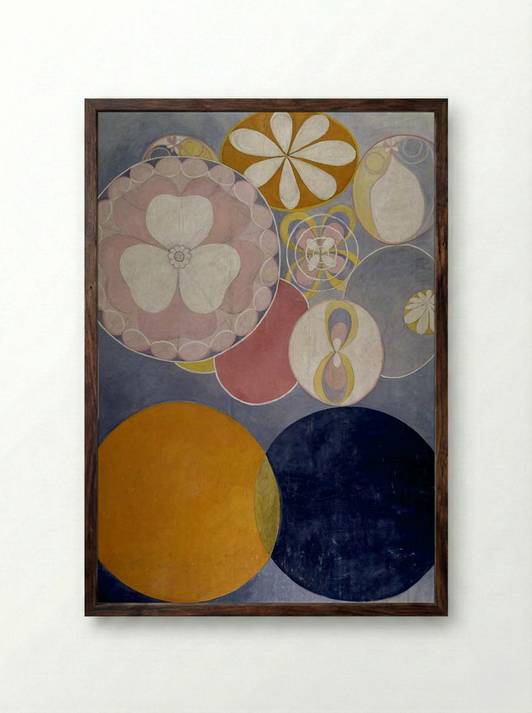 The Ten Largest, No. 2, Childhood - Hilma af Klint - Framed Print Dark Wood
