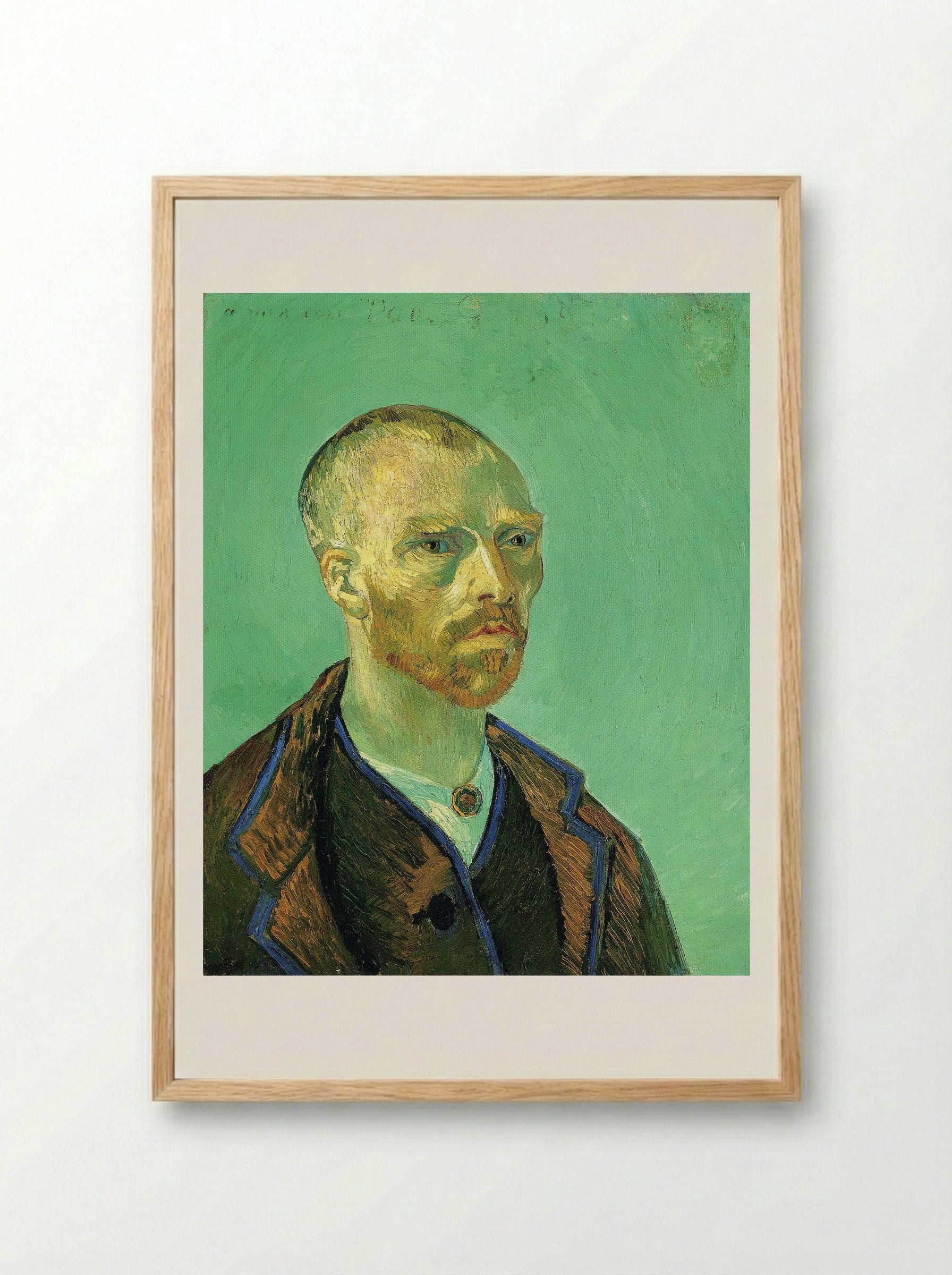 Self-Portrait Dedicated to Paul Gauguin - Vincent van Gogh - Framed Print Wood