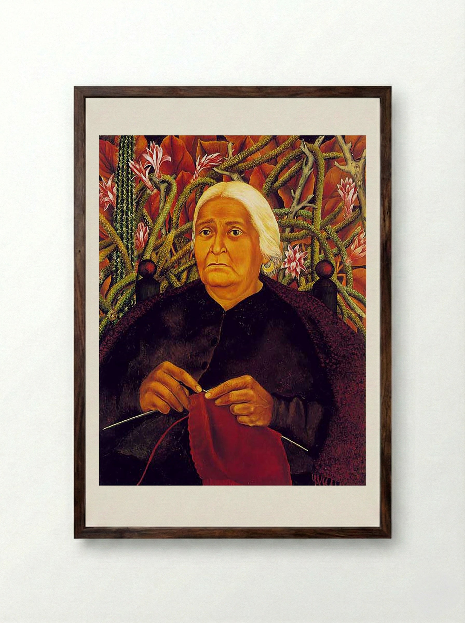 Portrait of Doña Rosita Morillo - Frida Kahlo - Framed Print Dark Wood