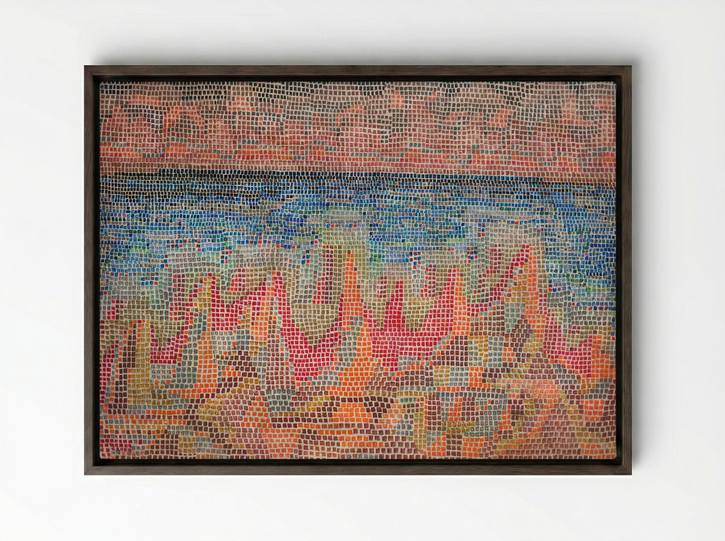 Klippen am Meer (Cliffs by the Sea) - Paul Klee - Framed Canvas Dark Wood