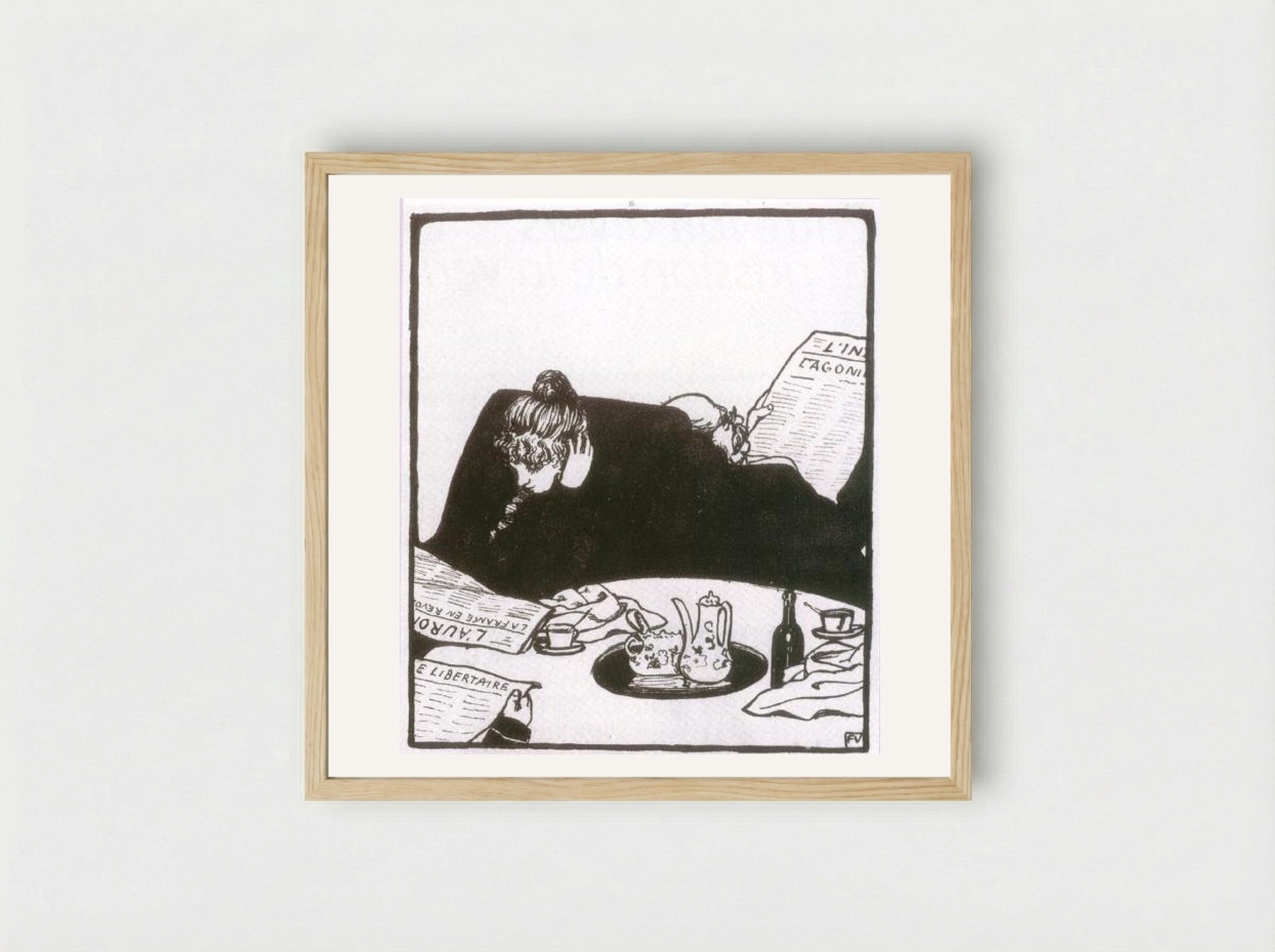 The Sick One - Félix Vallotton - Framed Print Wood