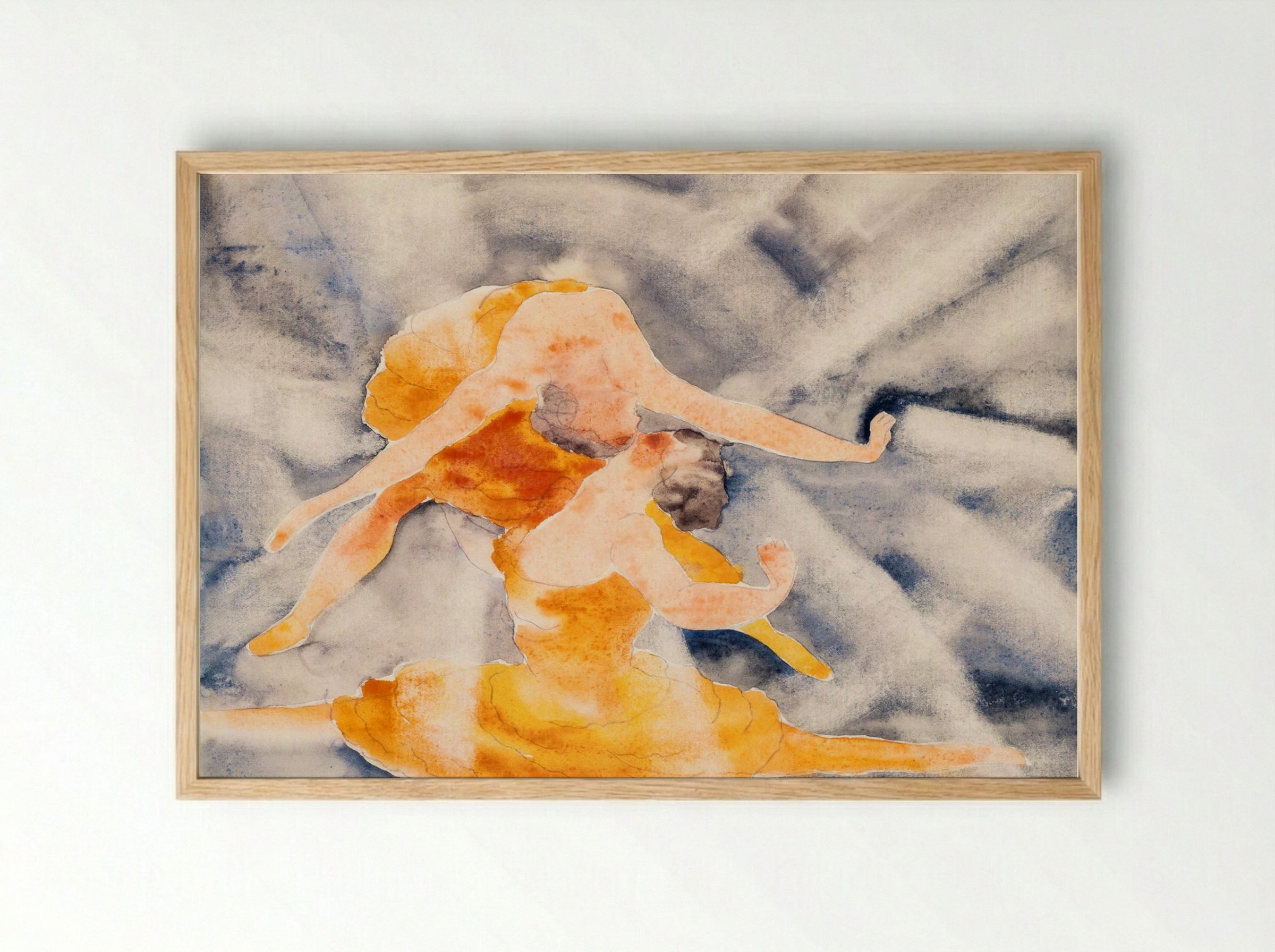 Two Women Acrobats - Charles Demuth - Framed Print Wood
