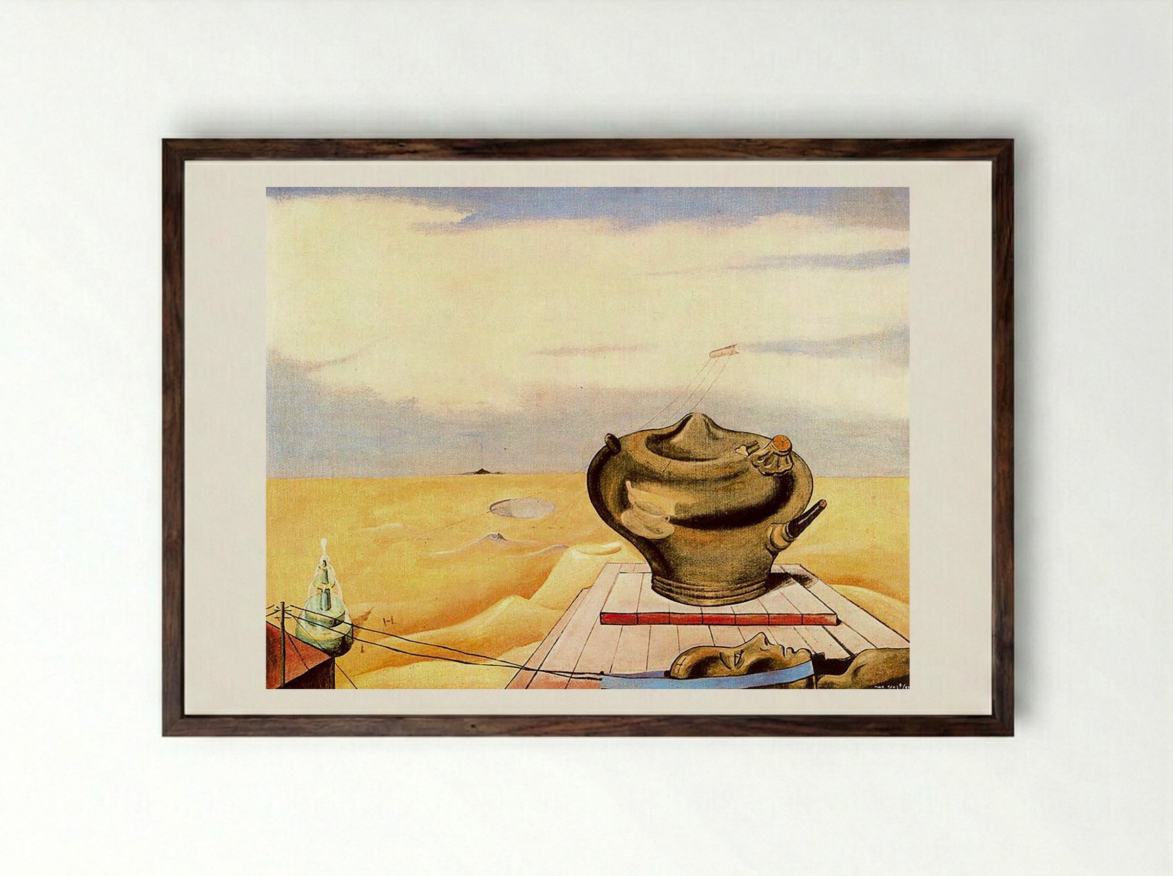 Seascape - Max Ernst - Framed Print Dark Wood