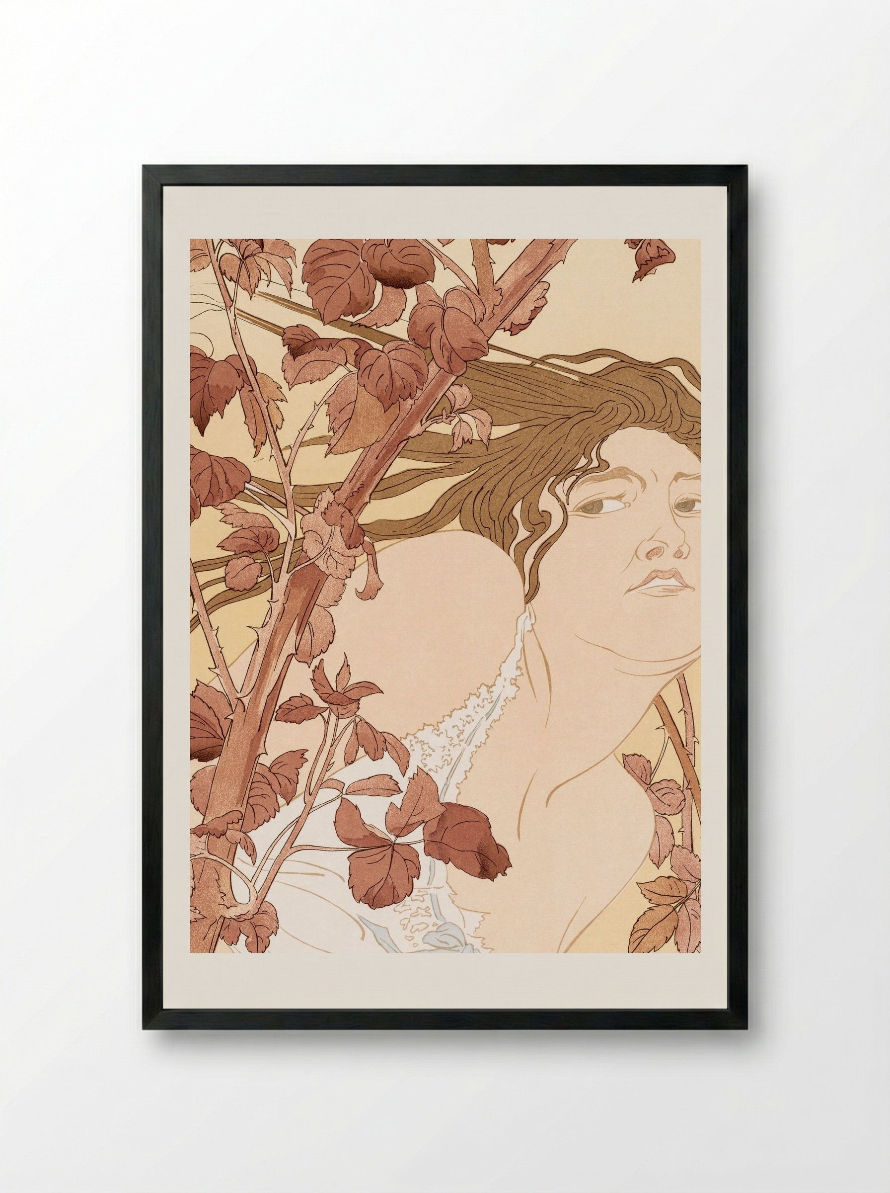 In the Brambles (Dans les ronces) - Henri Detouche - Framed Print Black