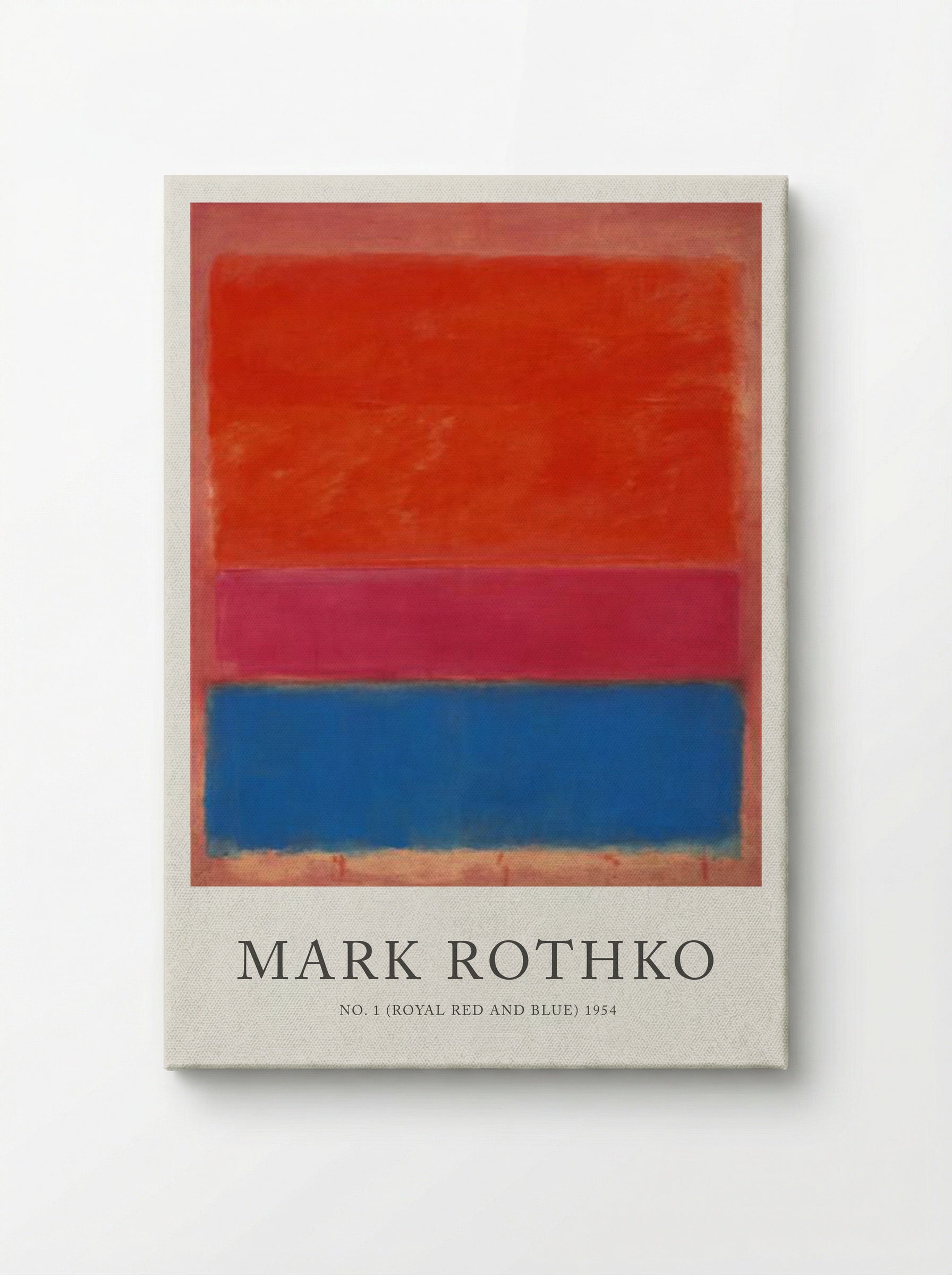 No. 1 (Royal Red and Blue) - Mark Rothko - Canvas