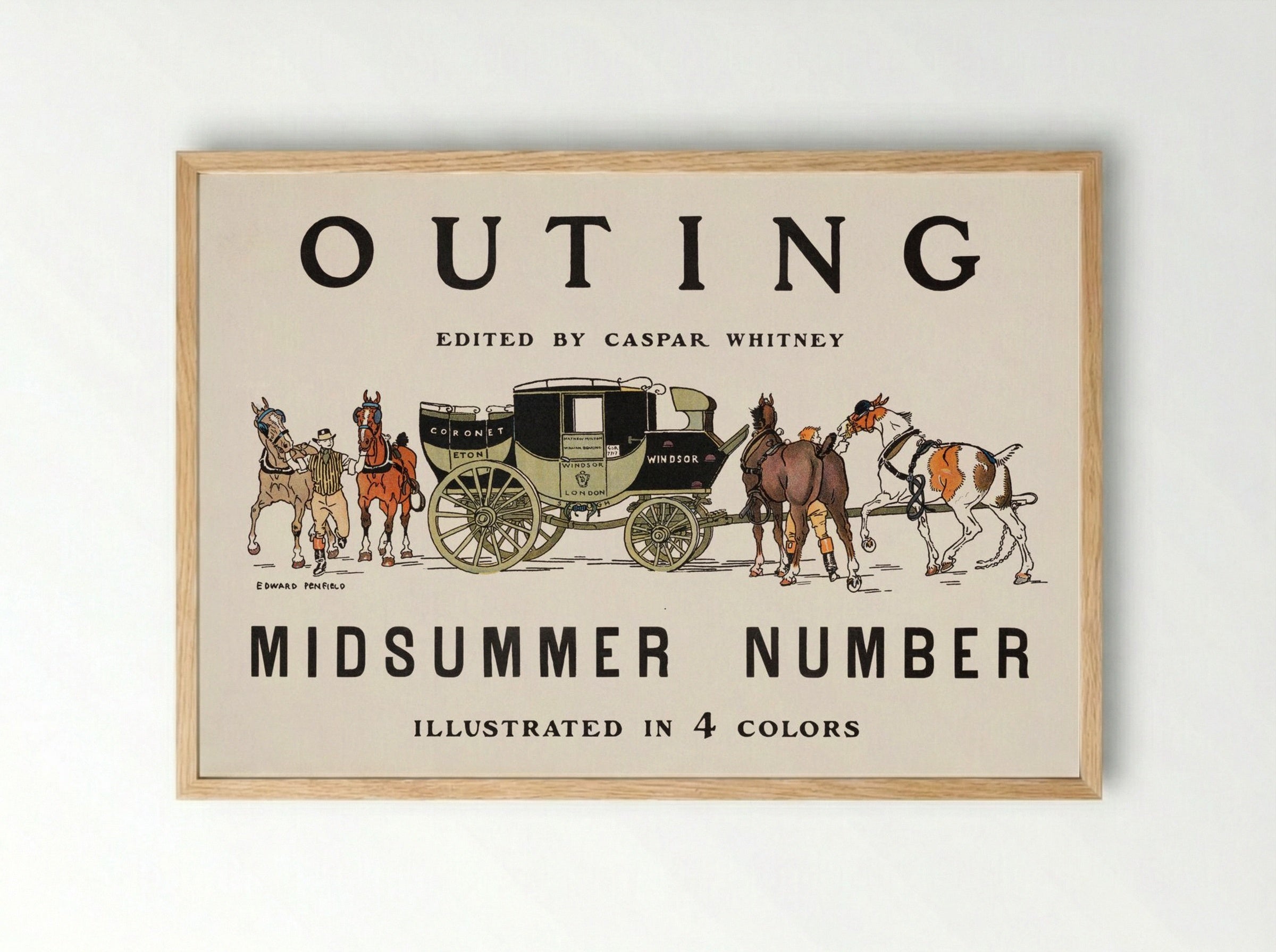 Outing, Midsummer Number - Edward Penfield - Framed Print Wood