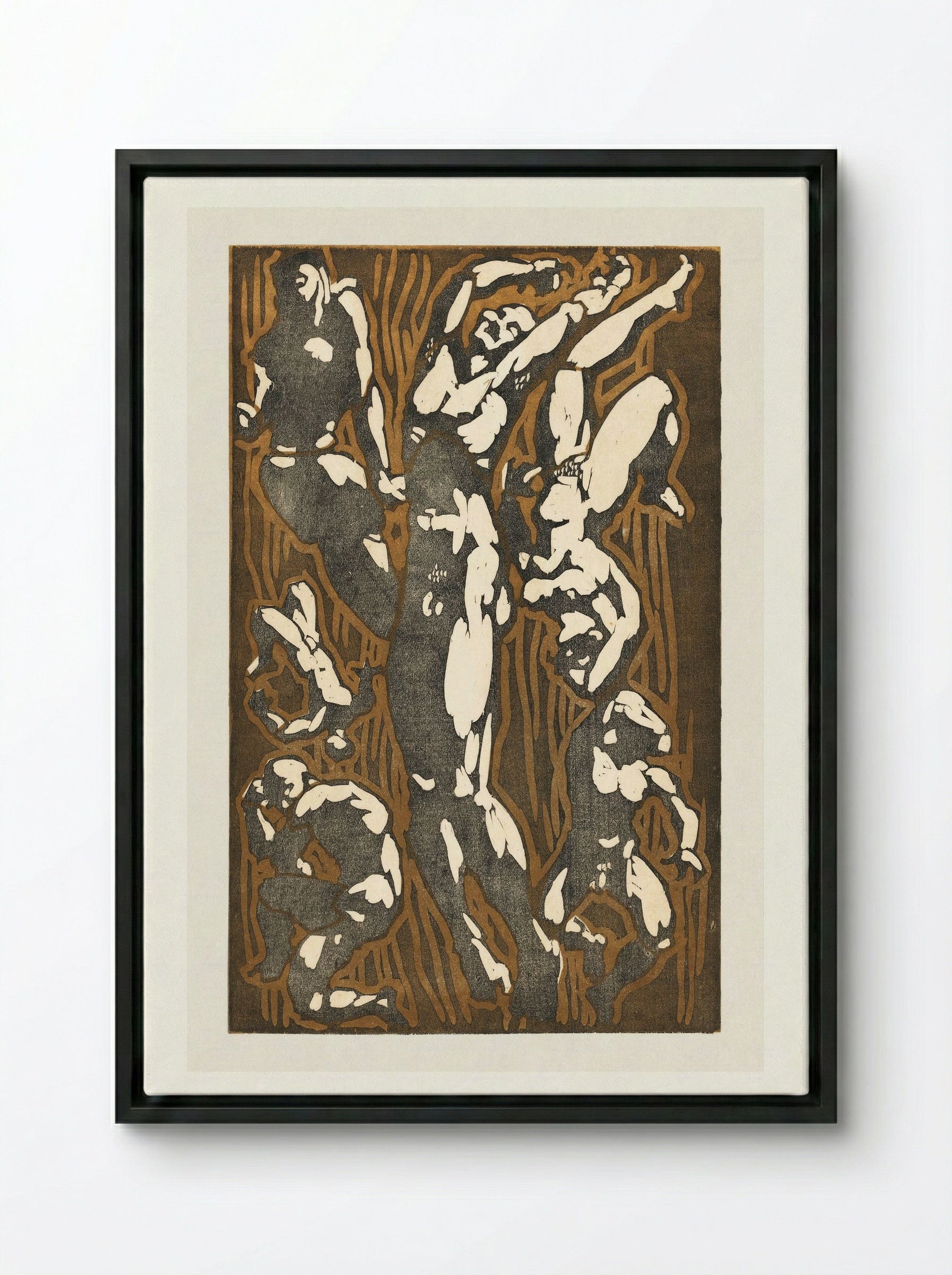 Nude Figures in Various Poses - Reijer Stolk - Framed Canvas Black