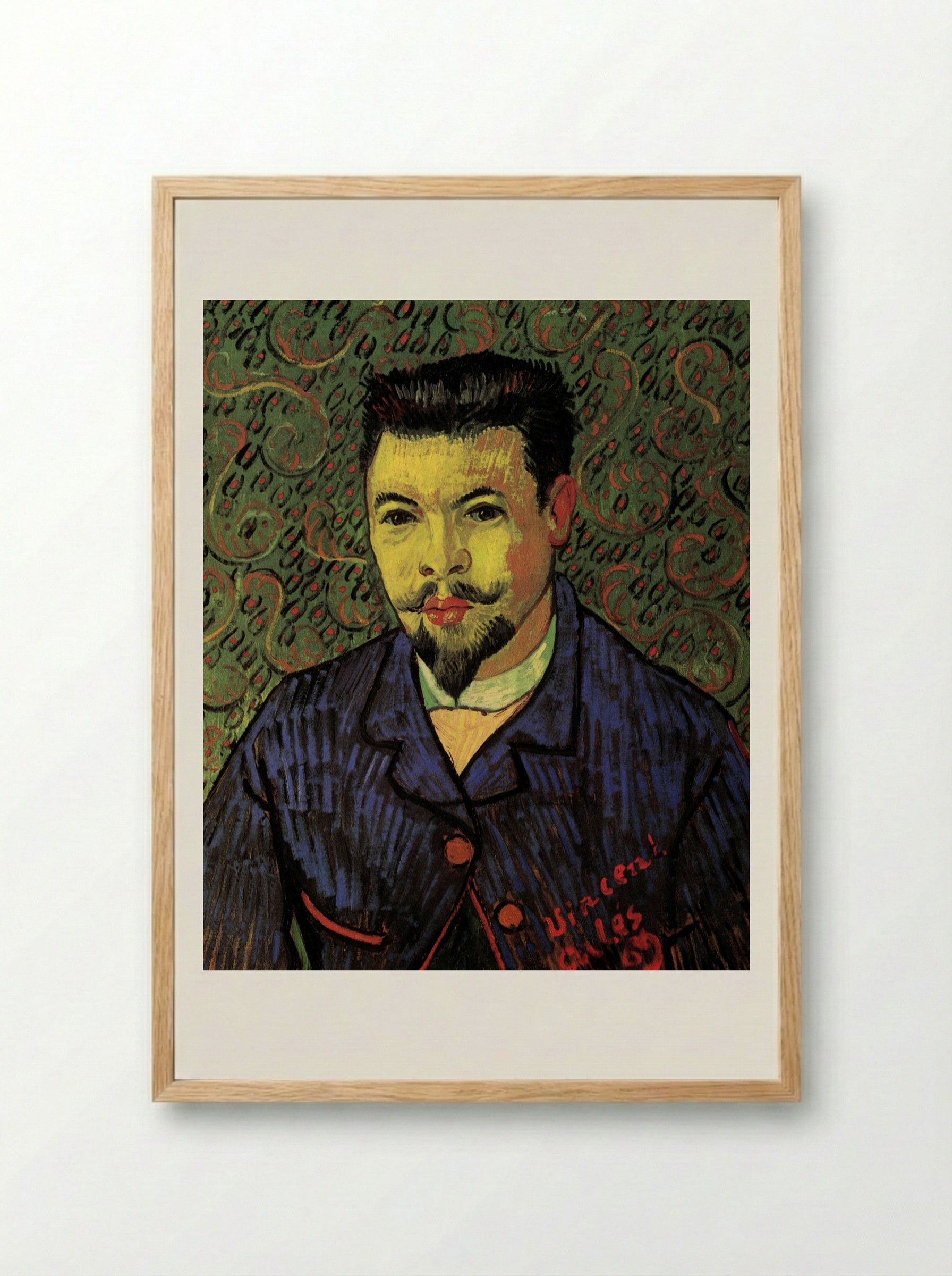 Portrait of Dr. Félix Rey - Vincent van Gogh - Framed Print Wood