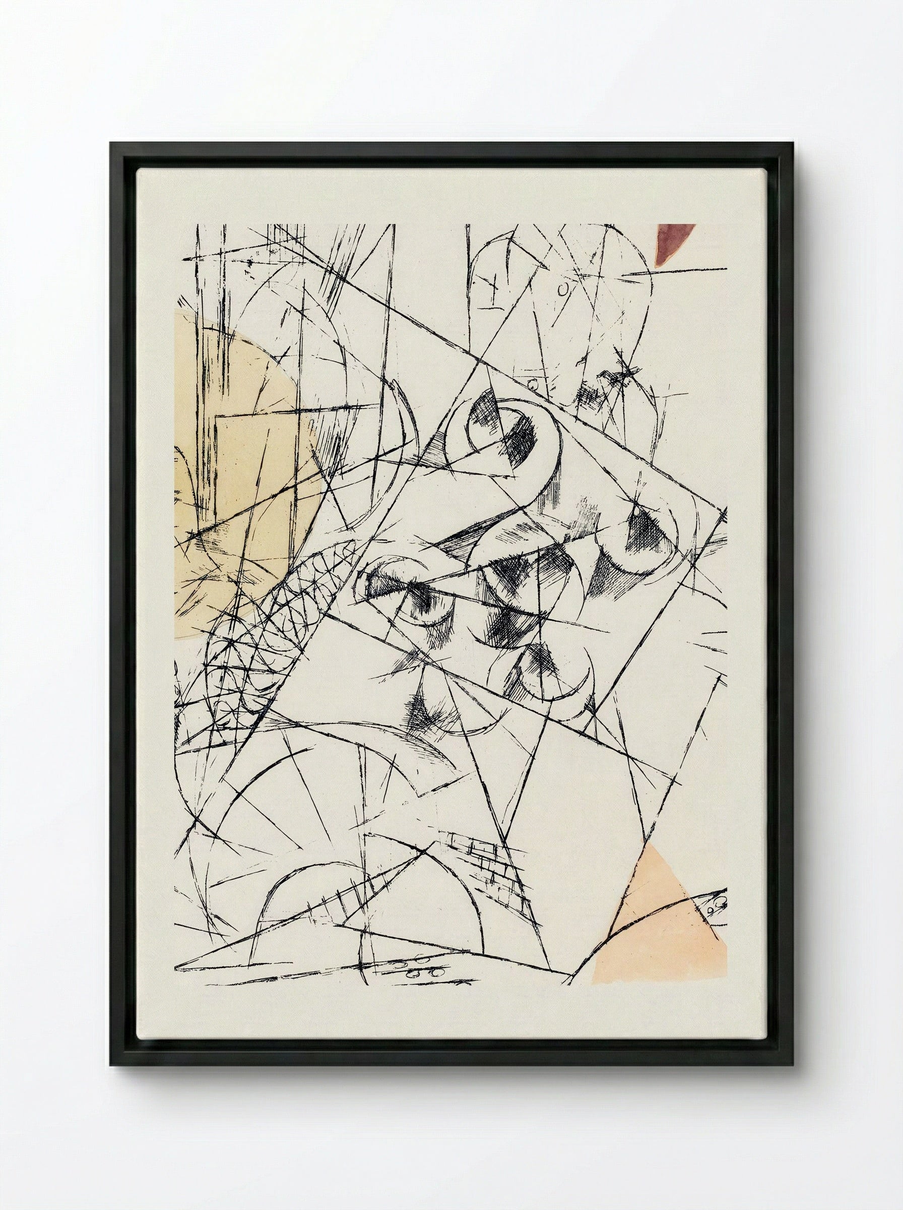 Hope and Destruction (Zerstörung und Hoffnung) - Paul Klee - Framed Canvas Black