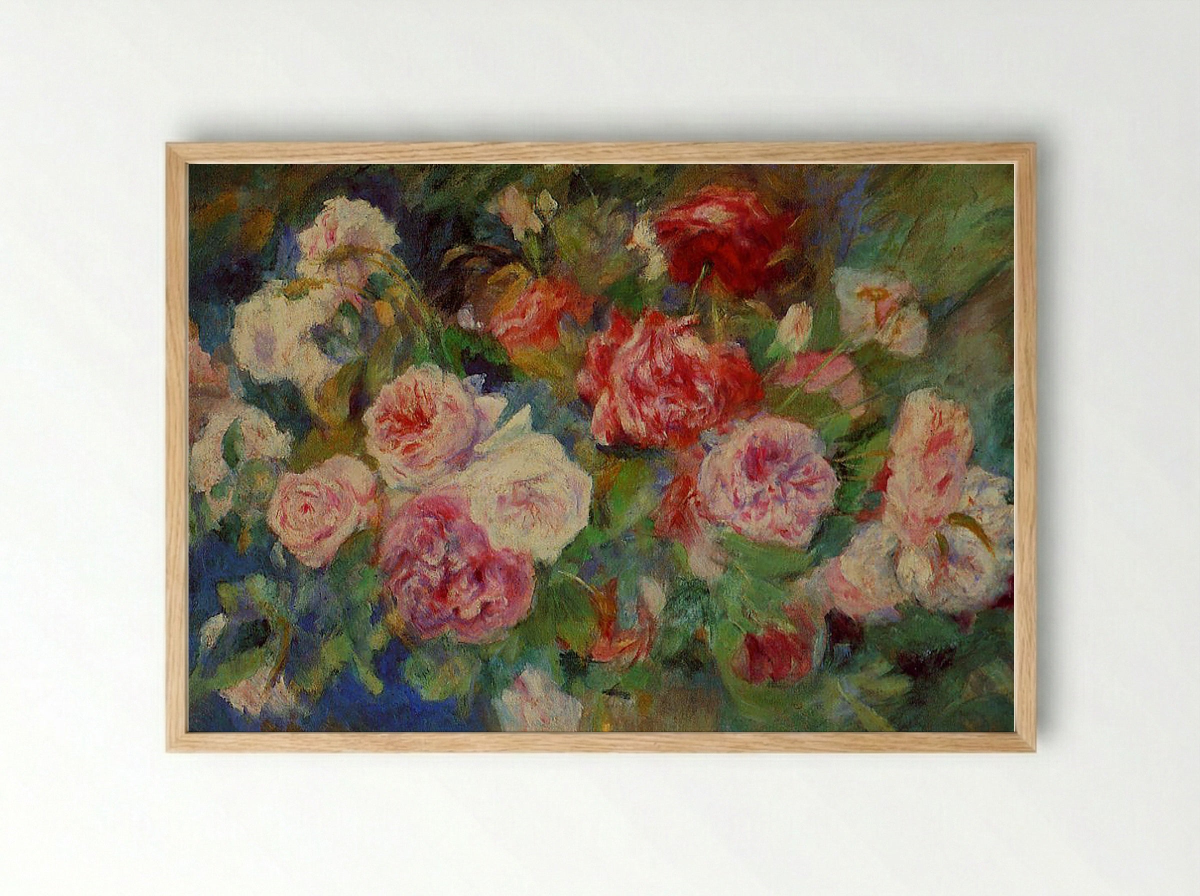 Roses - Pierre-Auguste Renoir - Framed Print Wood