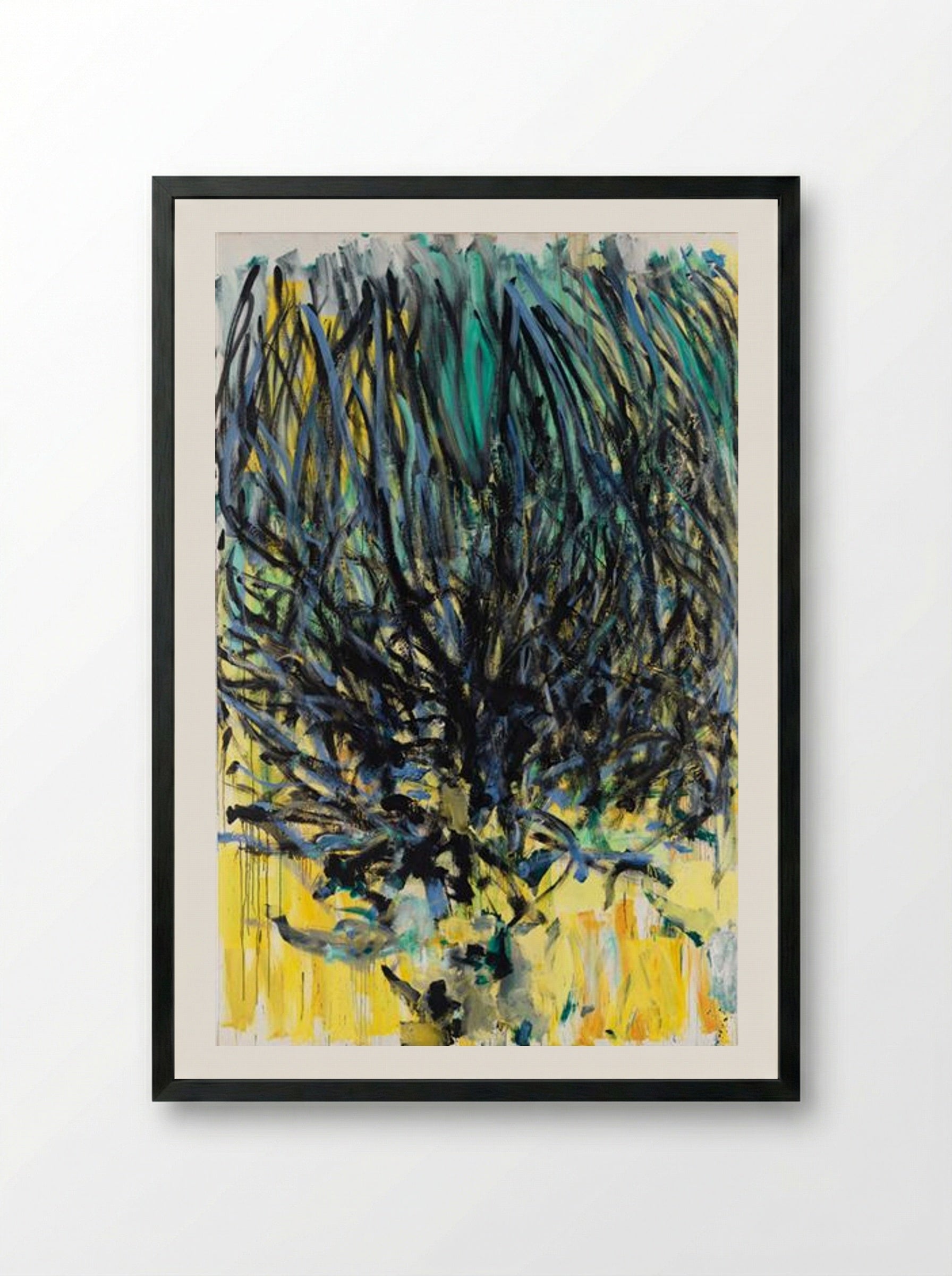 Tilleul - Joan Mitchell - Framed Print Black