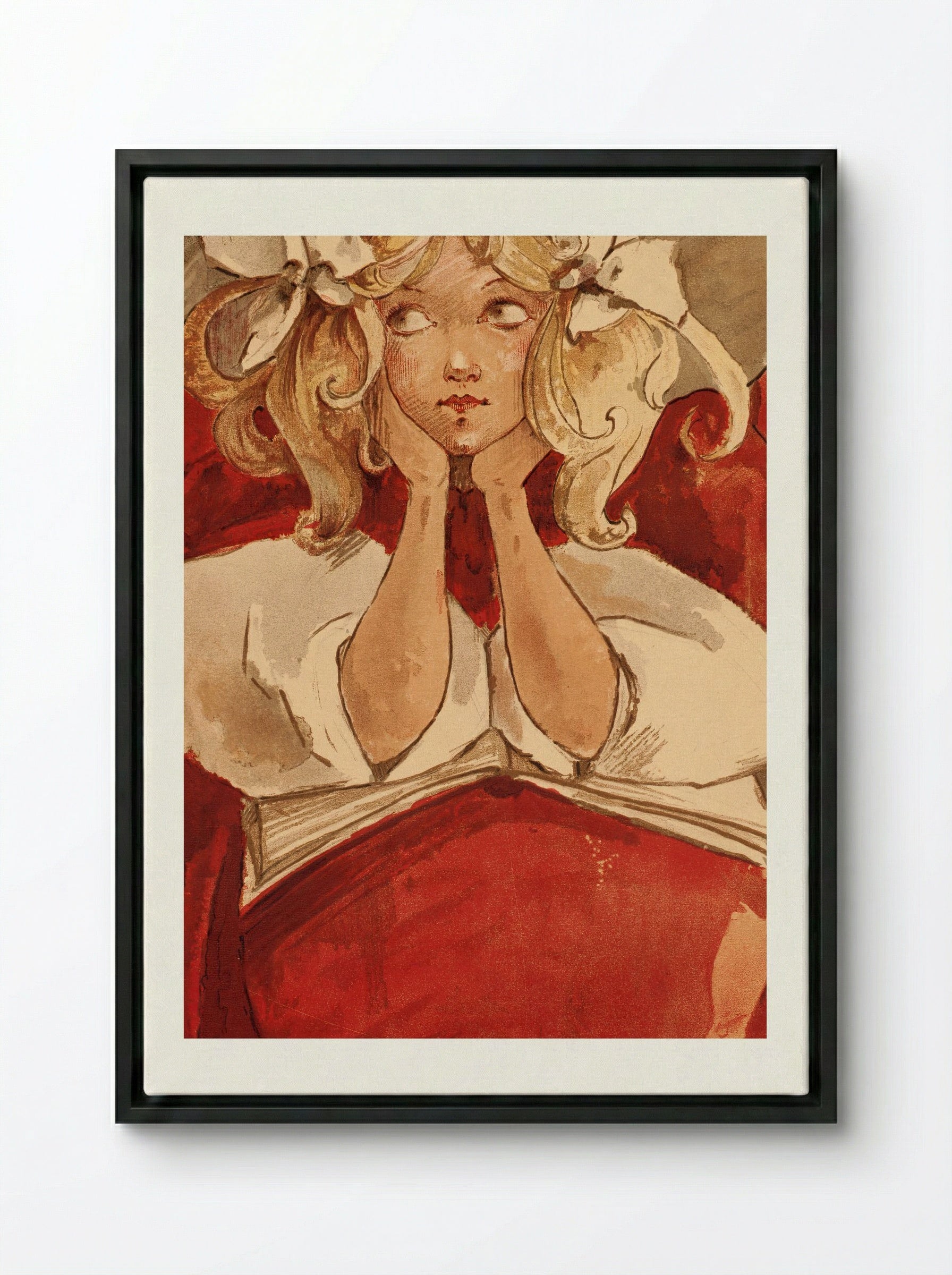 Fairy Tales (Mabel F. Blodgett Illustrations) - Ethel Reed - Framed Canvas Black