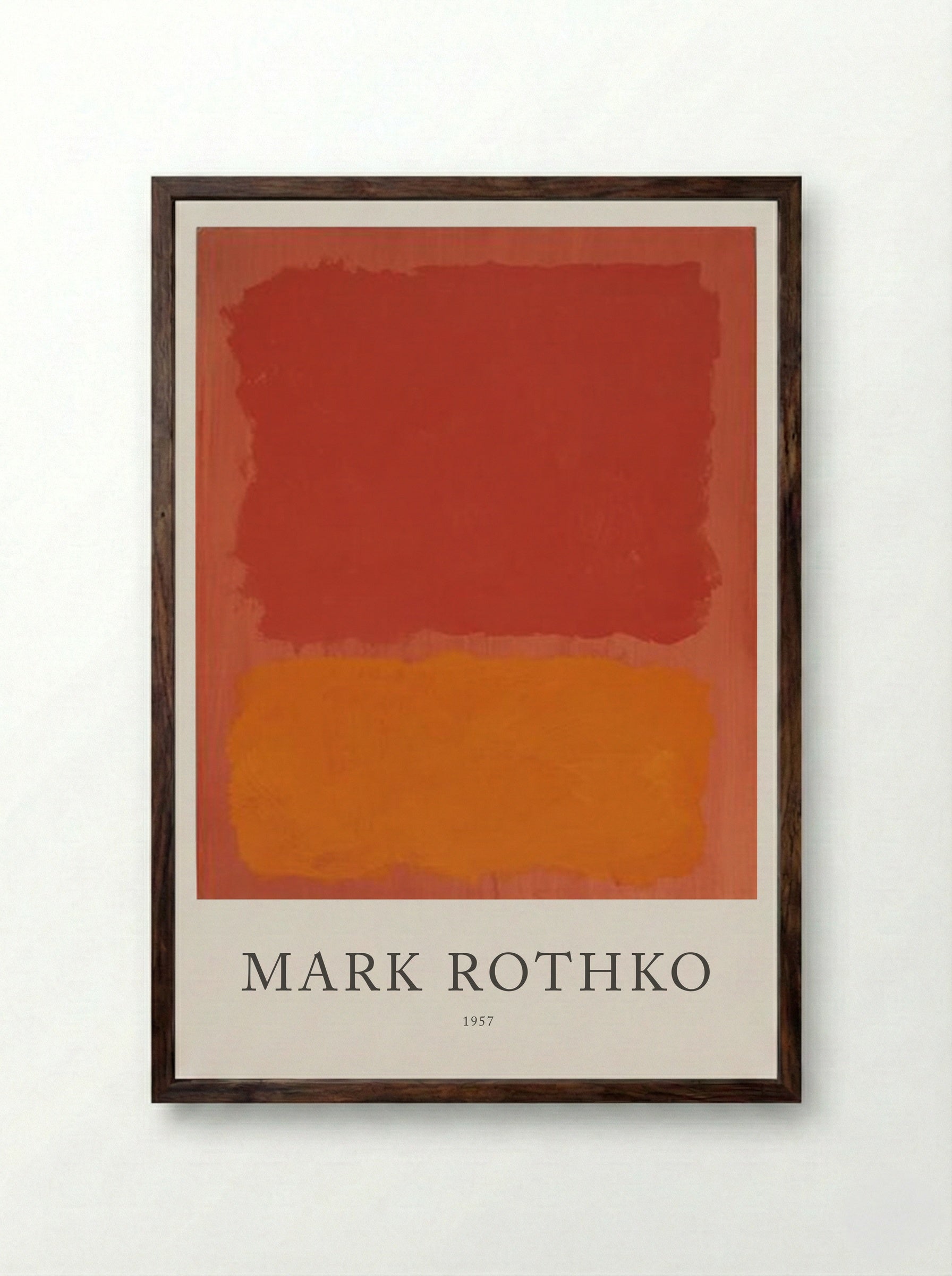 Untitled (Red and Orange) - Mark Rothko - Framed Print Dark Wood