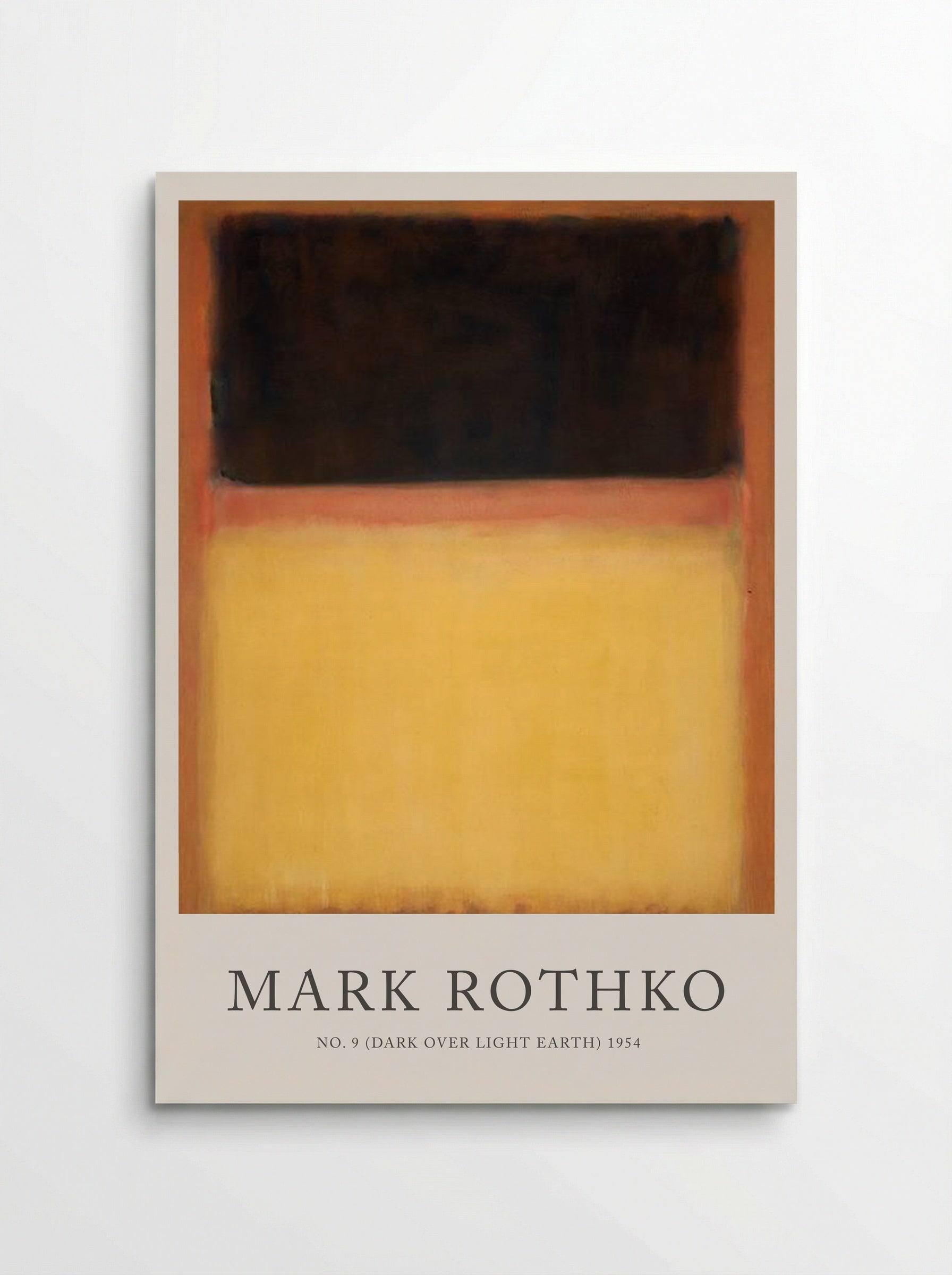 No. 9 (Dark Over Light Earth) - Mark Rothko - Poster