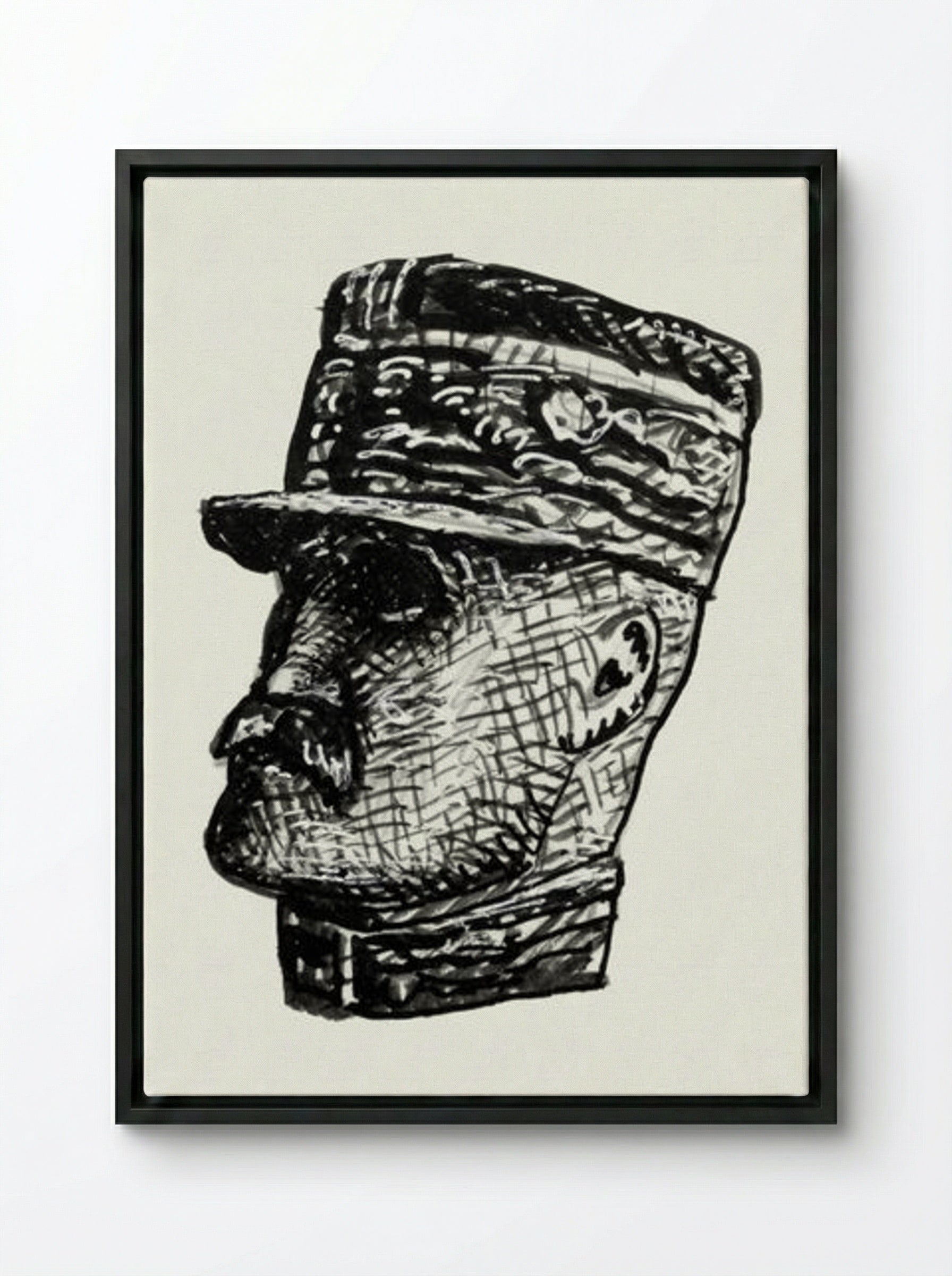 Portrait of Ferdinand Foch - Leo Gestel - Framed Canvas Black