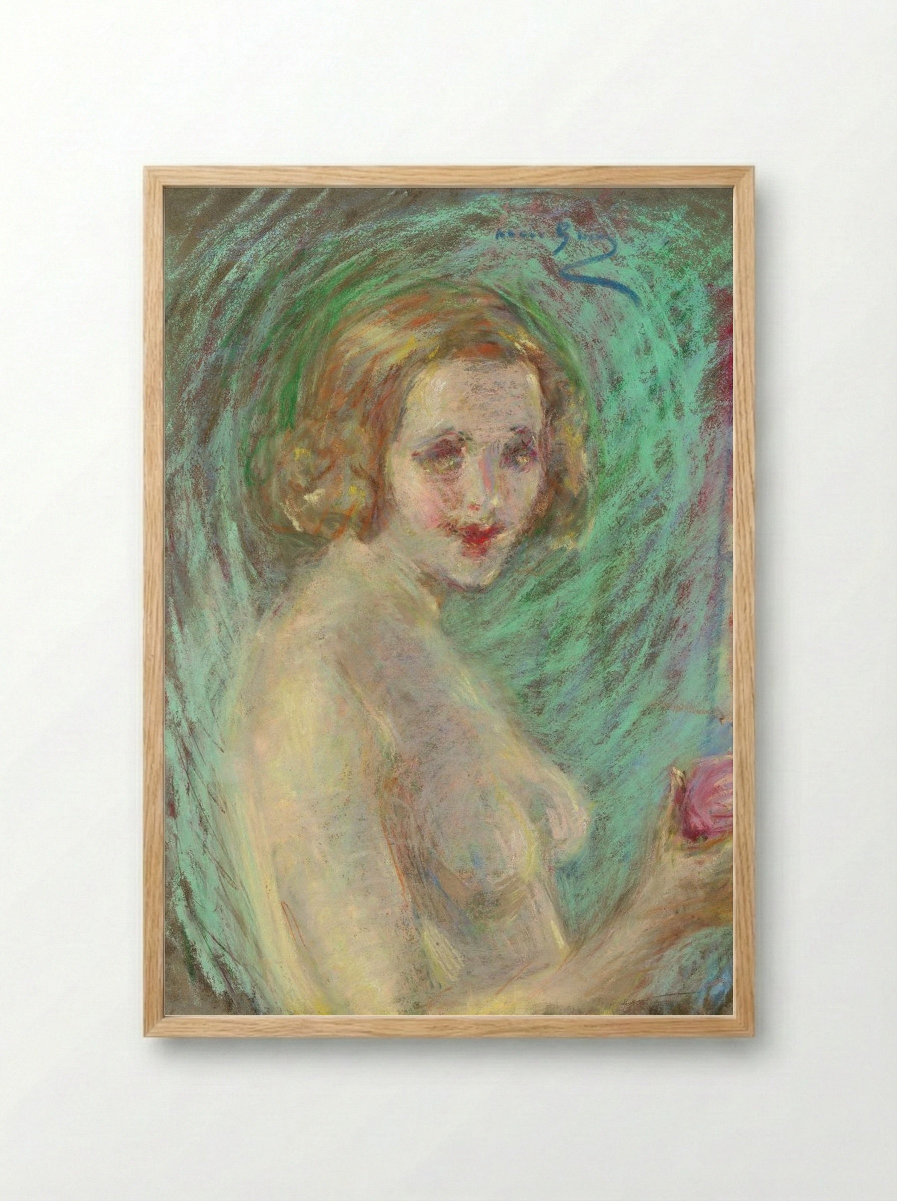Nude with Fruit - Alice Pike Barney - Framed Print Wood