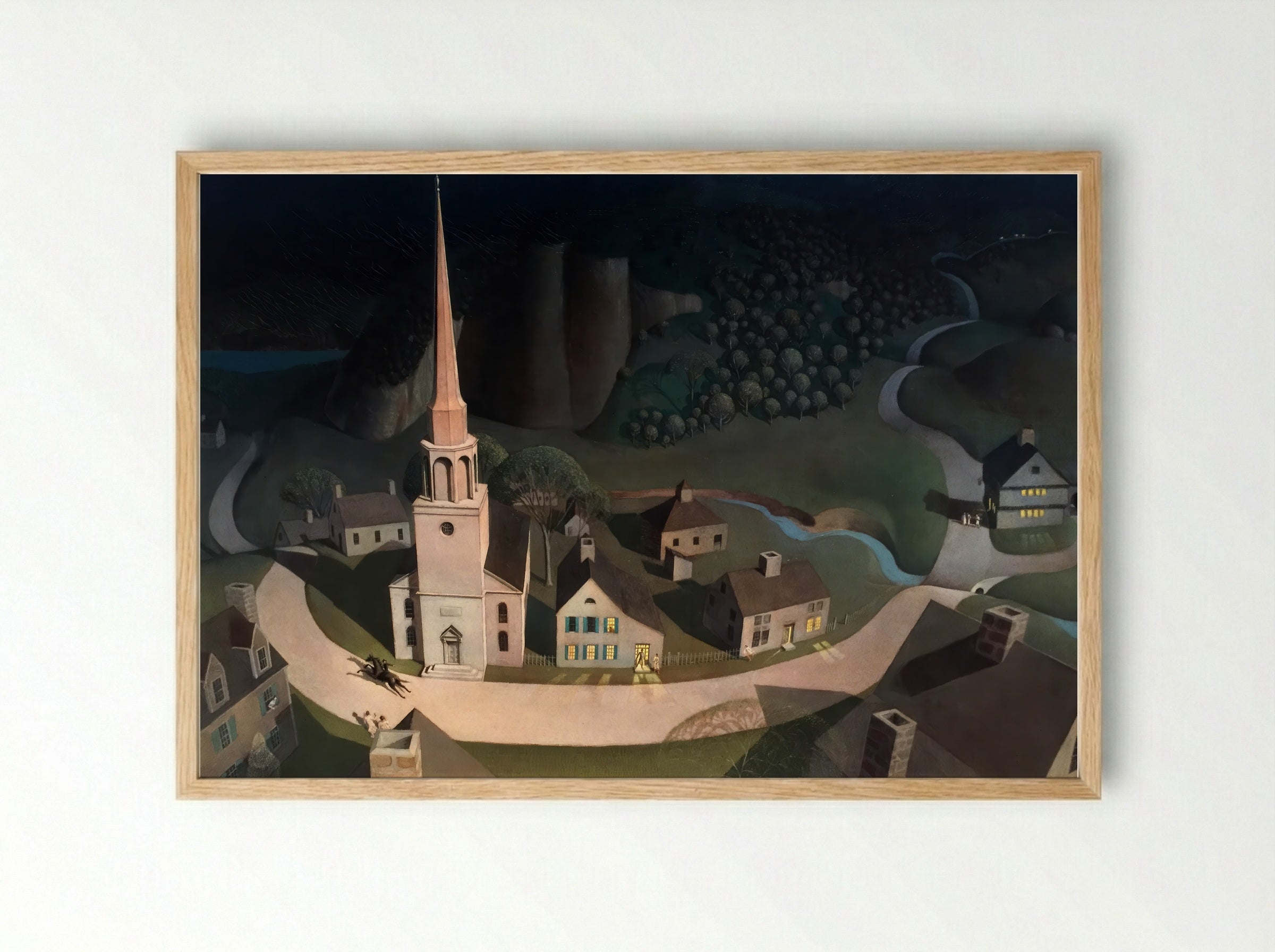 The Midnight Ride of Paul Revere - Grant Wood - Framed Print Wood