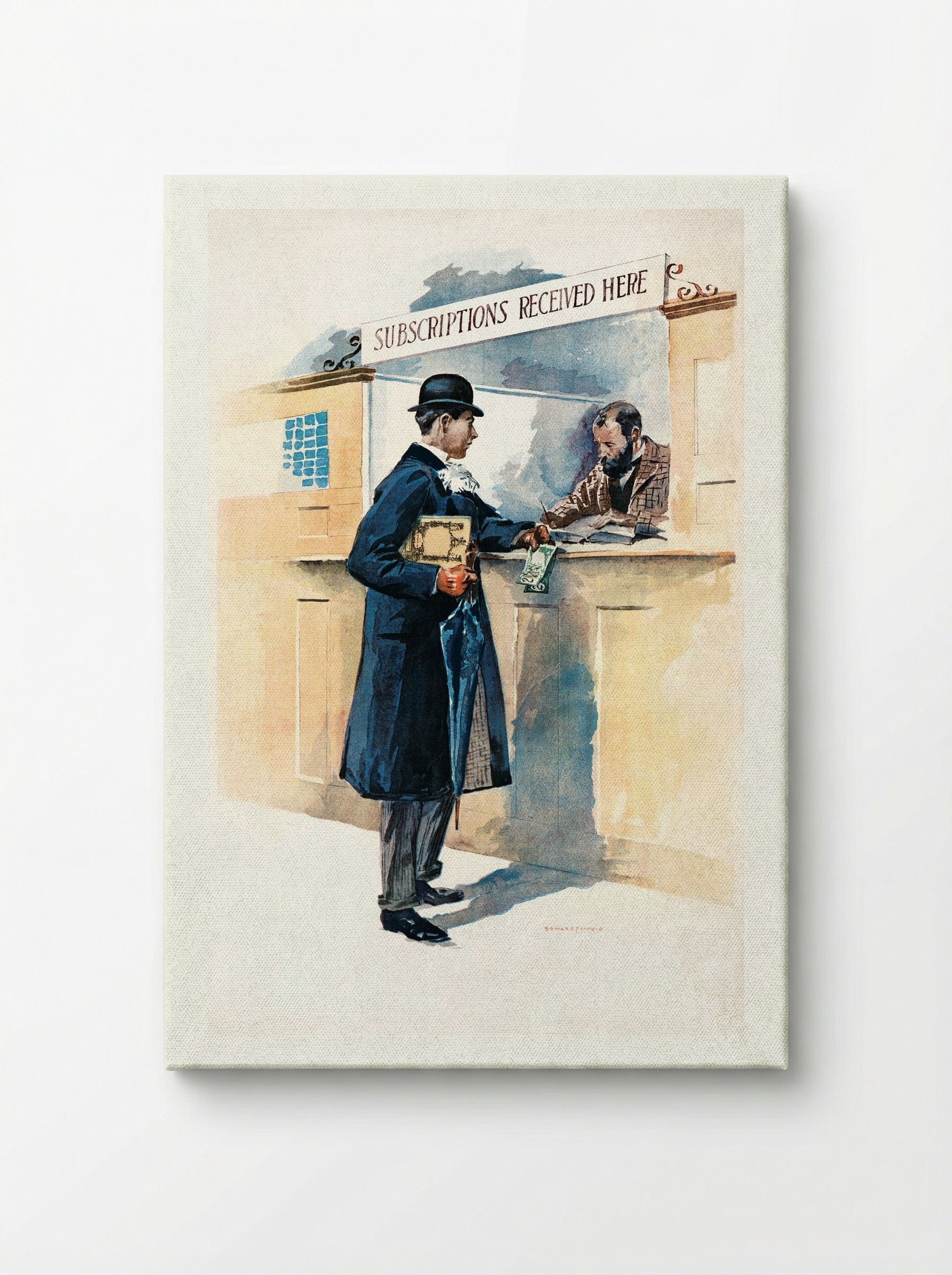 Man Getting Medicines - Edward Penfield - Canvas