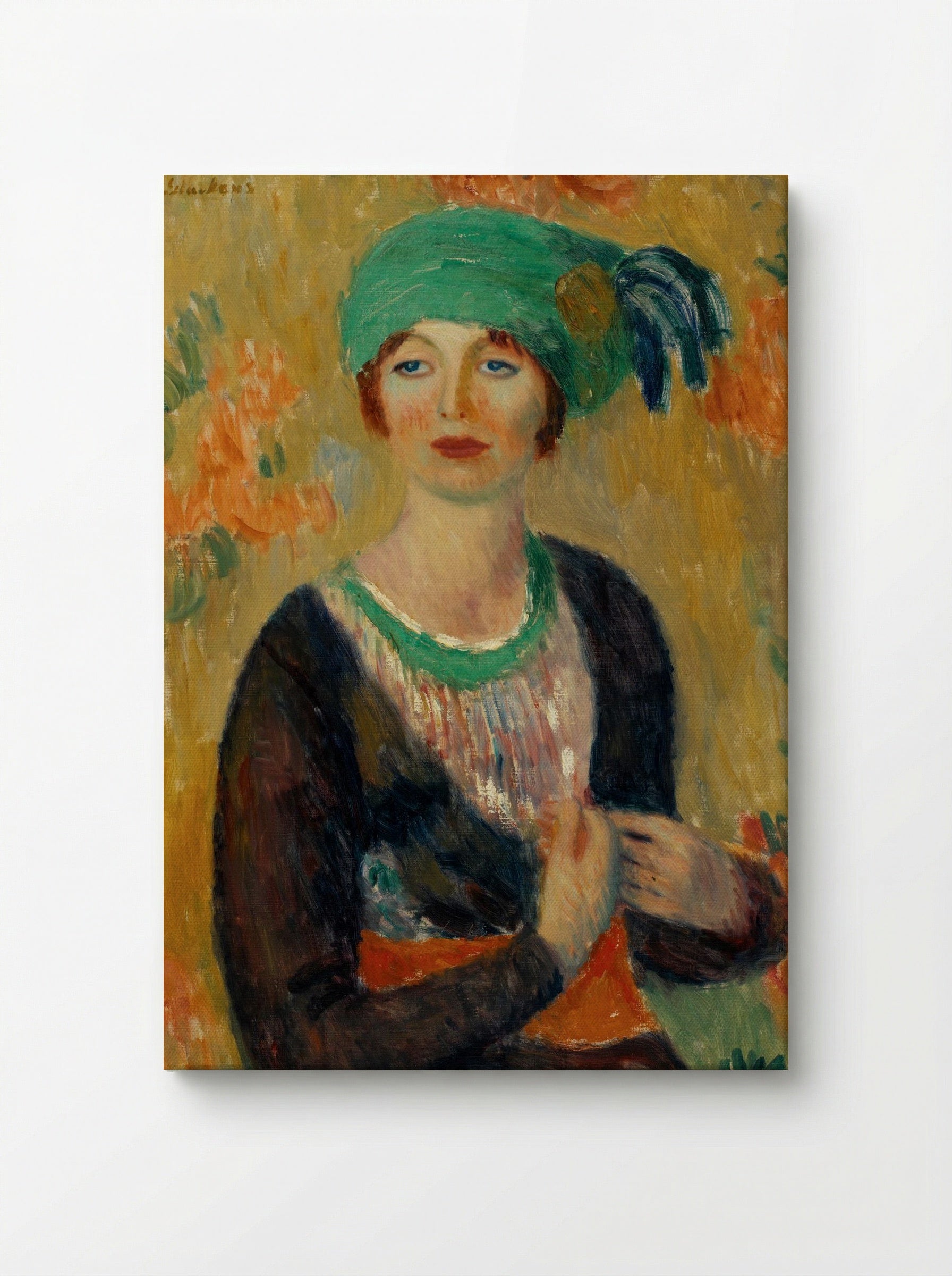 Girl in Green Turban - William James Glackens - Canvas