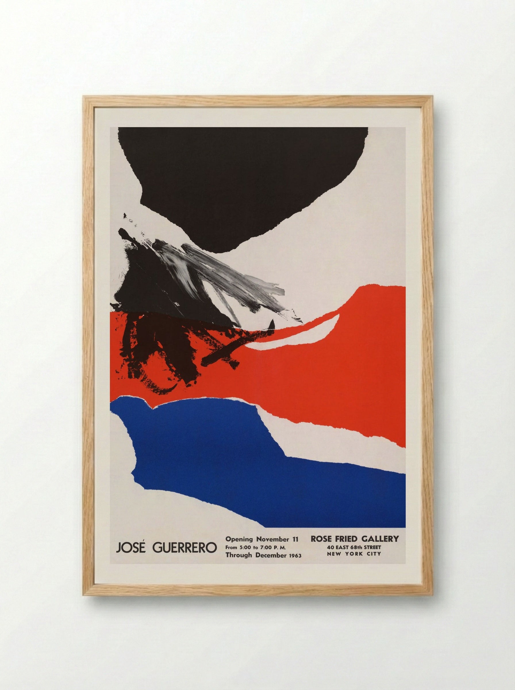Rose Fried Gallery Exhibition Poster - José Guerrero - Framed Print Wood