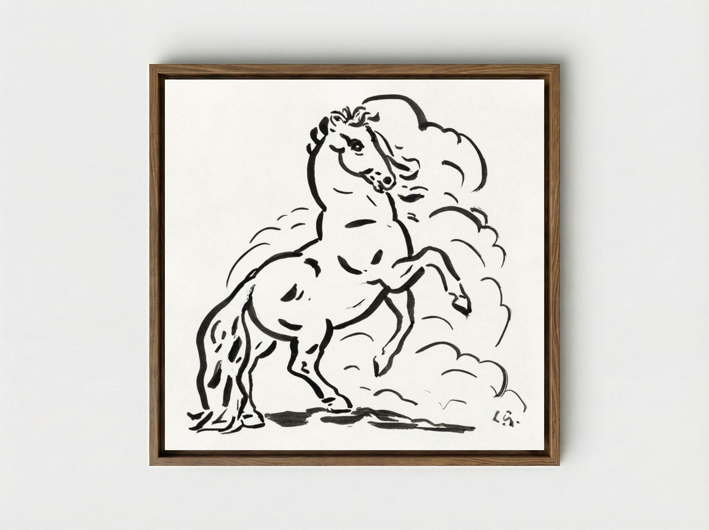 Rearing Horse - Leo Gestel - Framed Canvas Wood