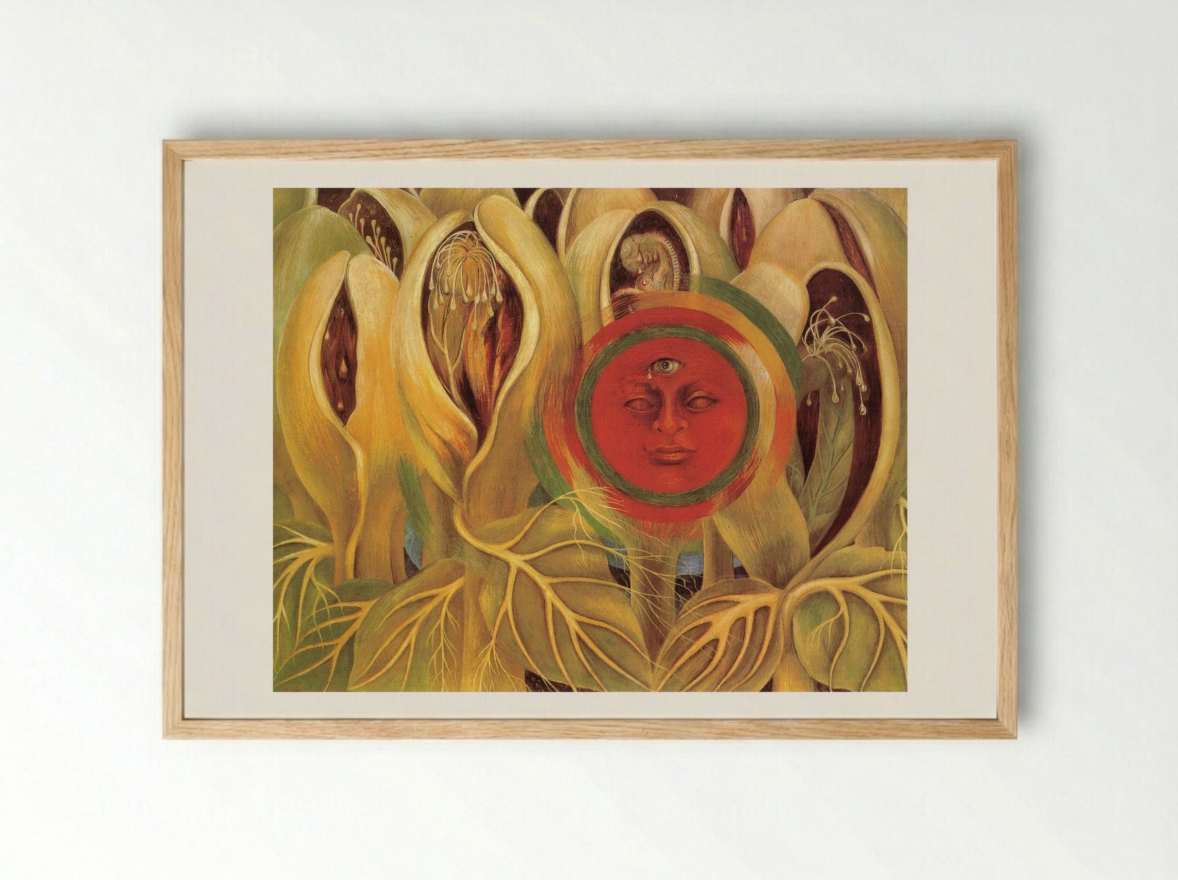 El sol de la vida (Sun and Life) - Frida Kahlo - Framed Print Wood