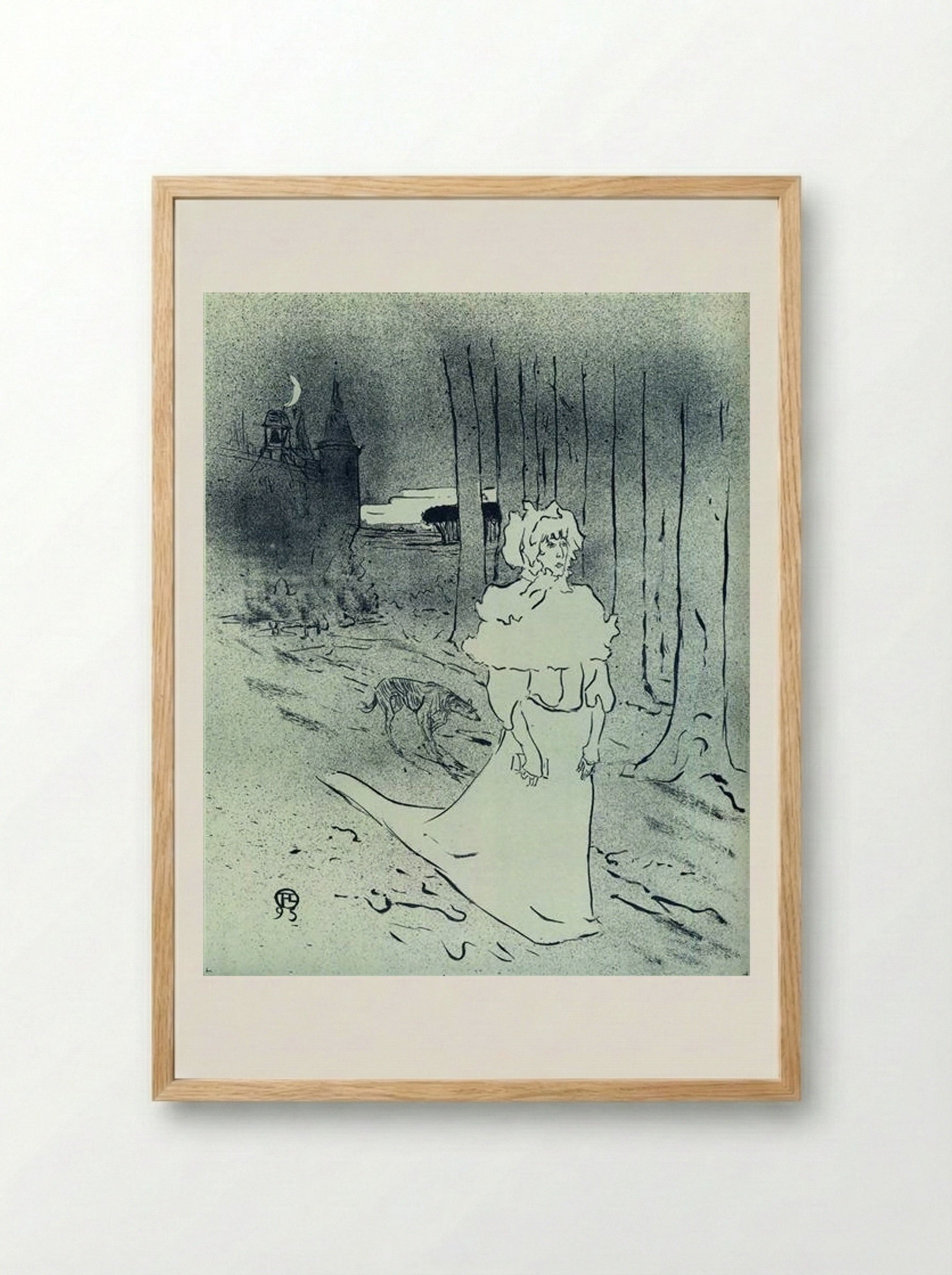 The Chatelaine (The Tocsin) - Henri de Toulouse-Lautrec - Framed Print Wood