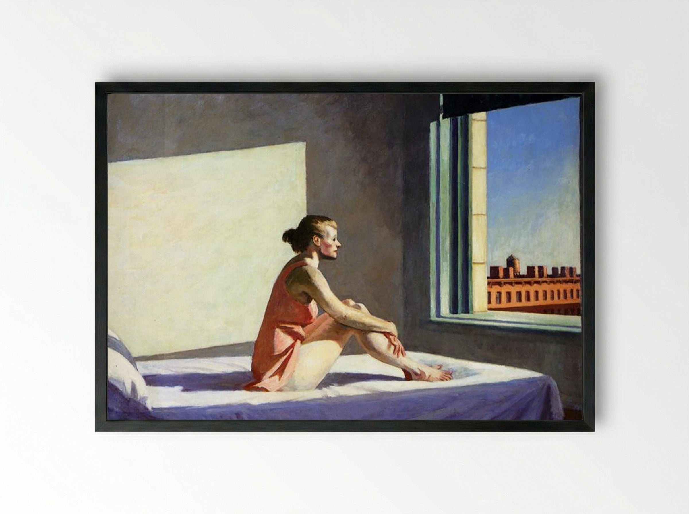 Morning Sun - Edward Hopper - Framed Print Black