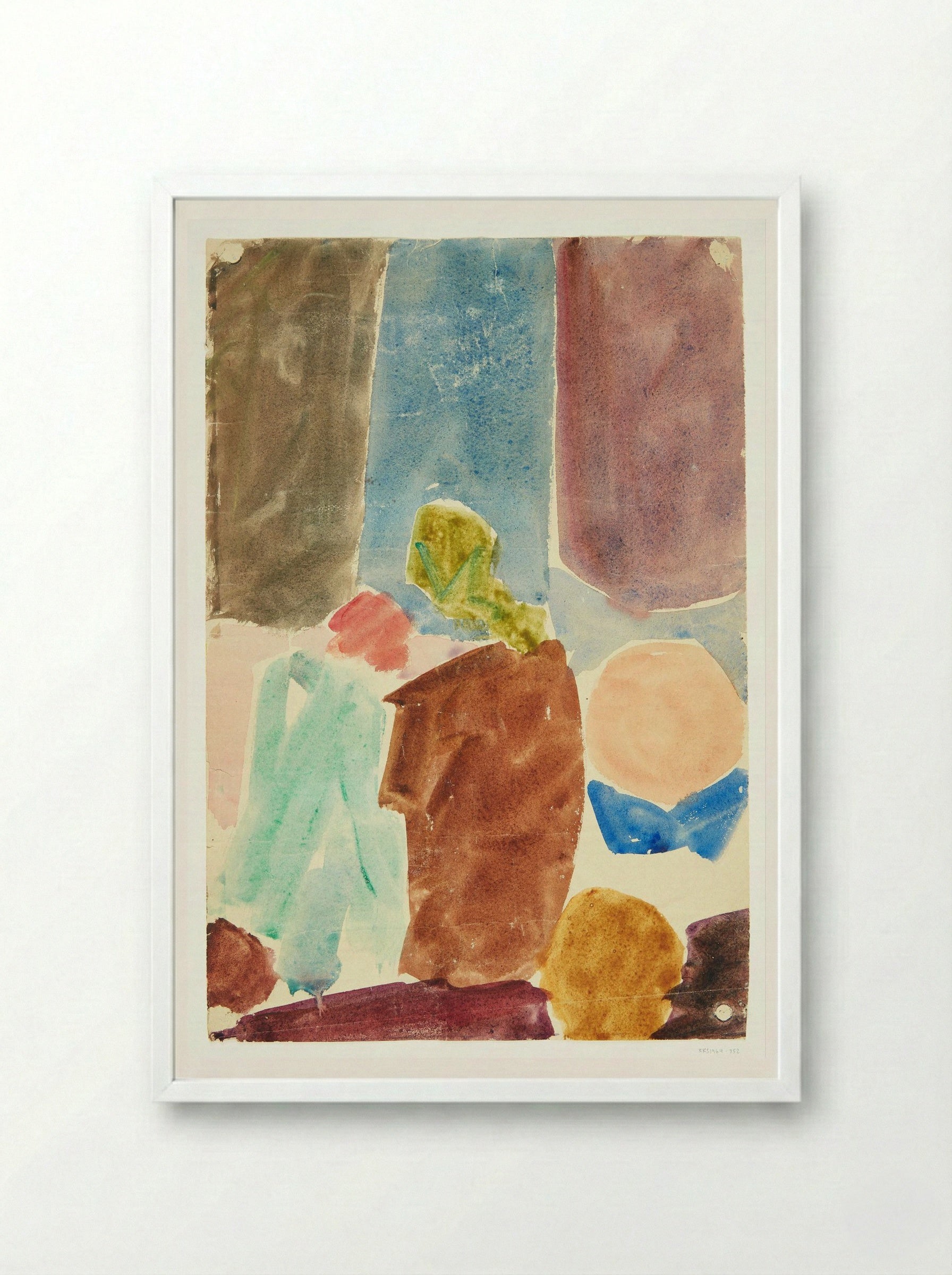 Colour Study after Delacroix's 'Dante and Virgil in the Underworld' - Edvard Weie - Framed Print White