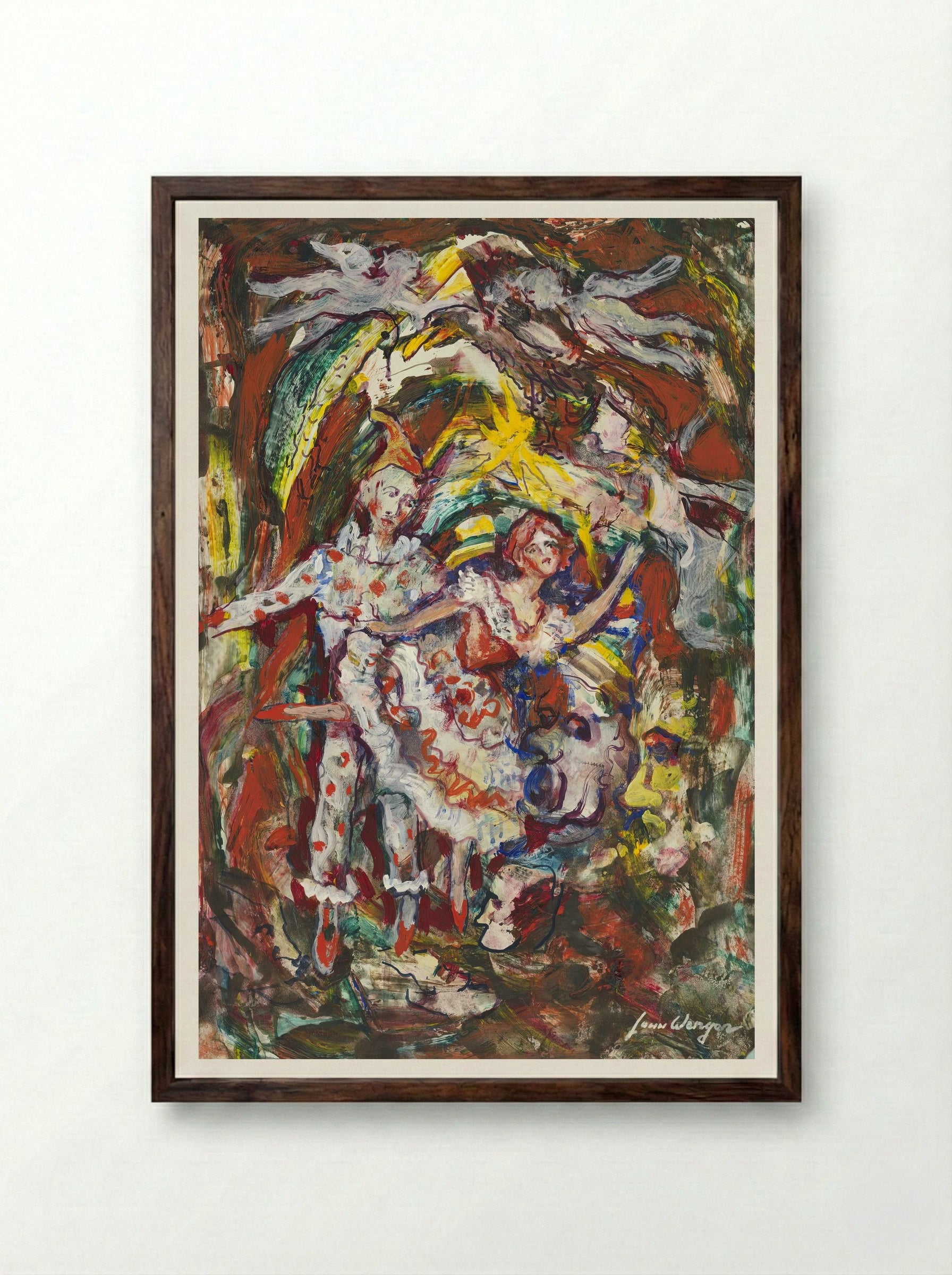Sketch for Petrouchka by Stravinsky - Léon Wengier - Framed Print Dark Wood