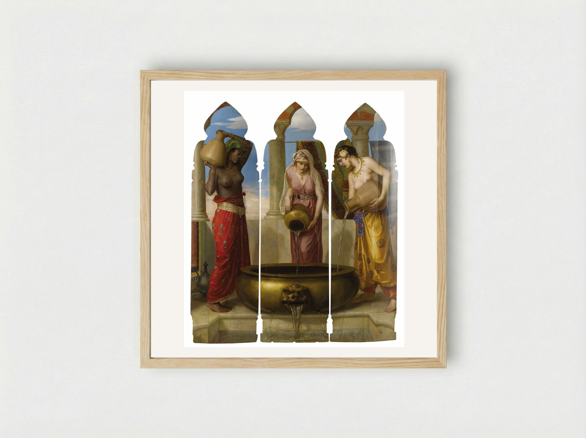 Europe, Asia, Africa - Walter Crane - Framed Print Wood