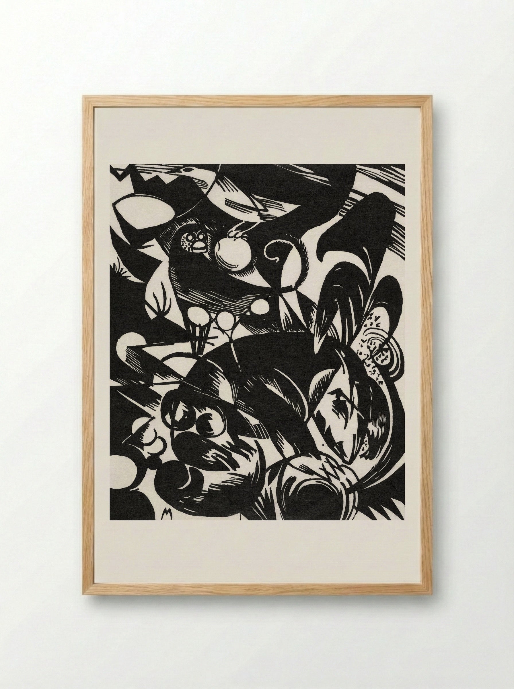 Birds and Fruit - Franz Marc - Framed Print Wood