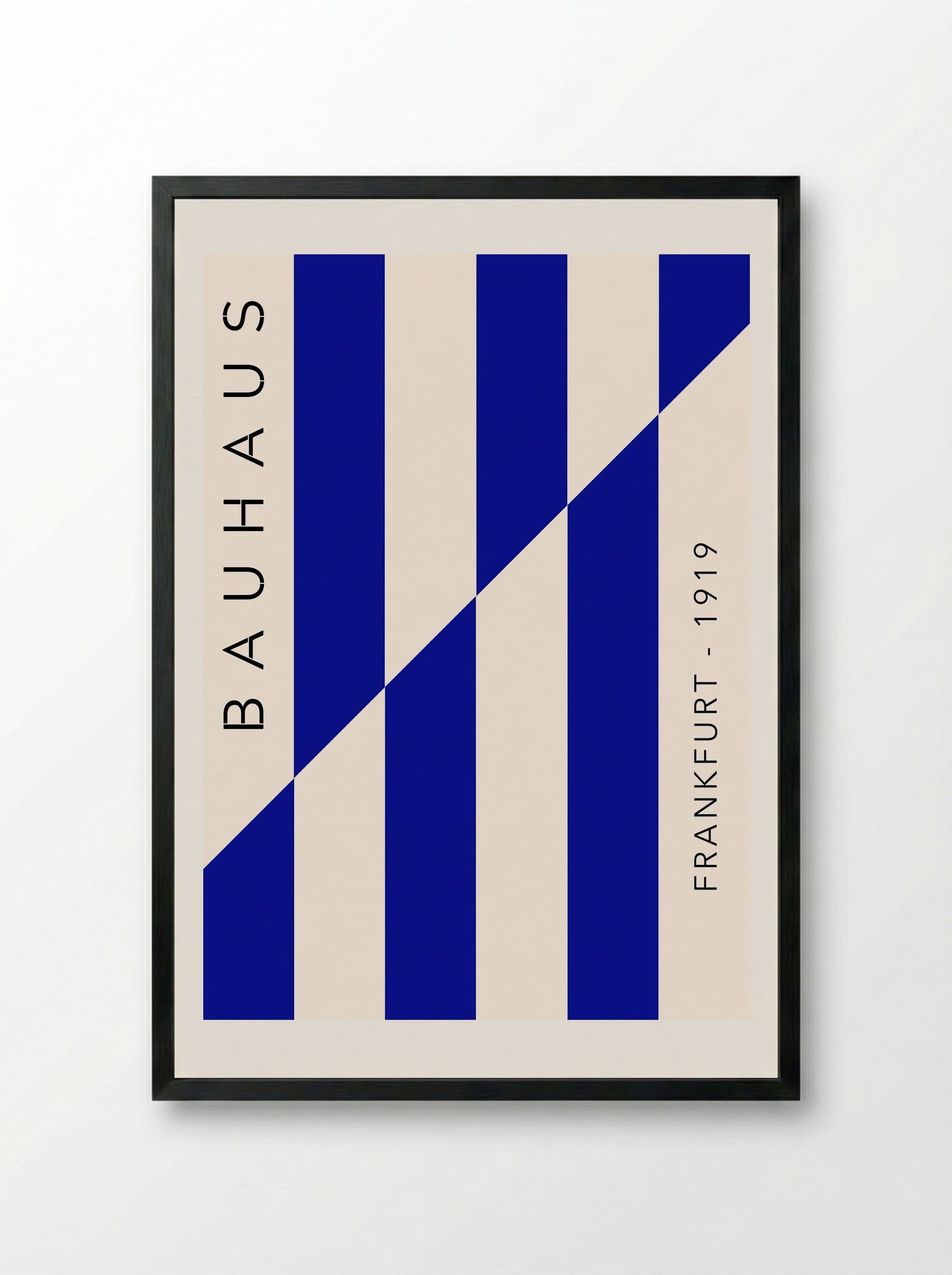 Bauhaus Frankfurt 1919 Geometric Art Print - Framed Print Black