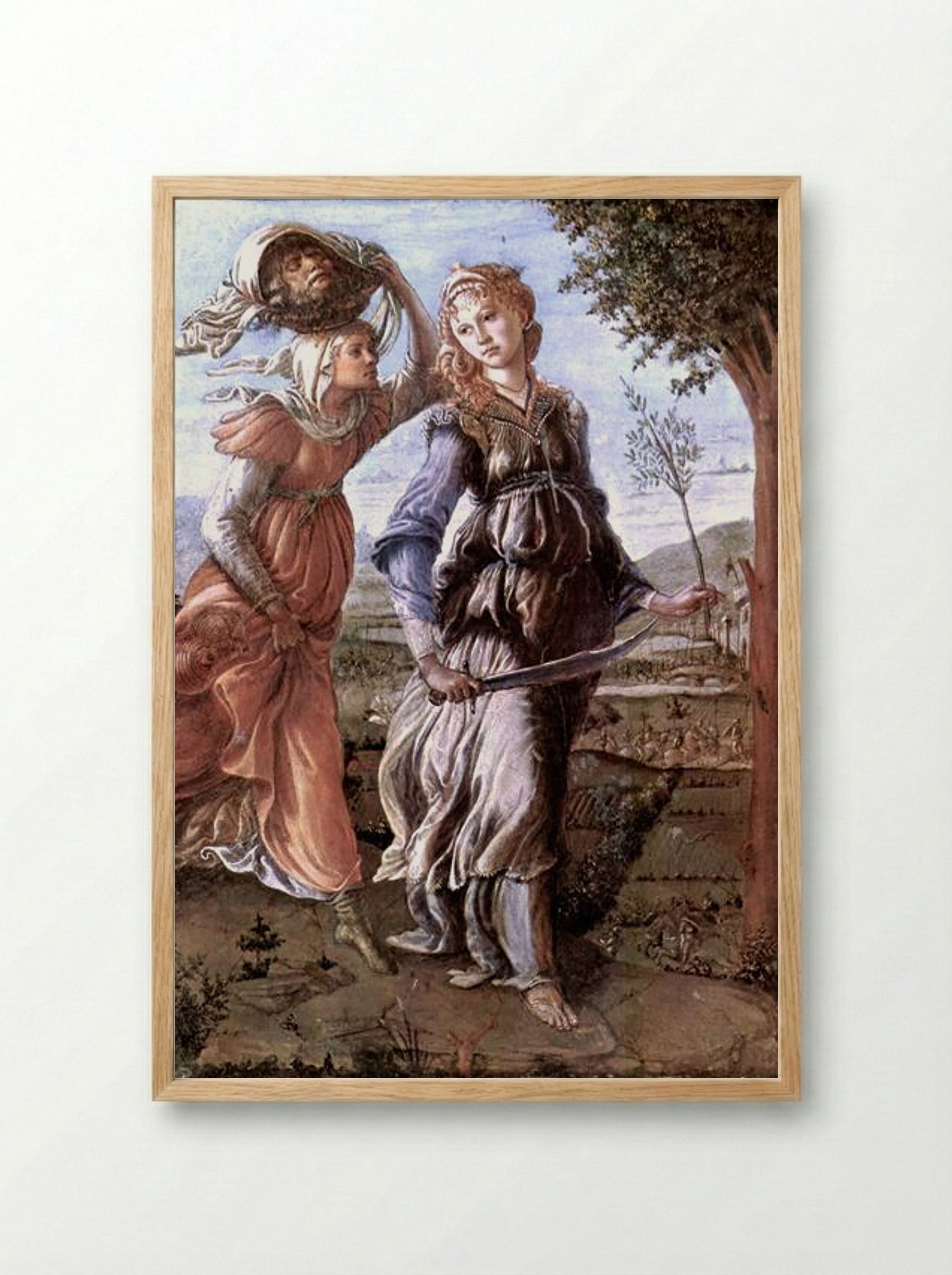 The Return of Judith to Bethulia - Sandro Botticelli - Framed Print Wood