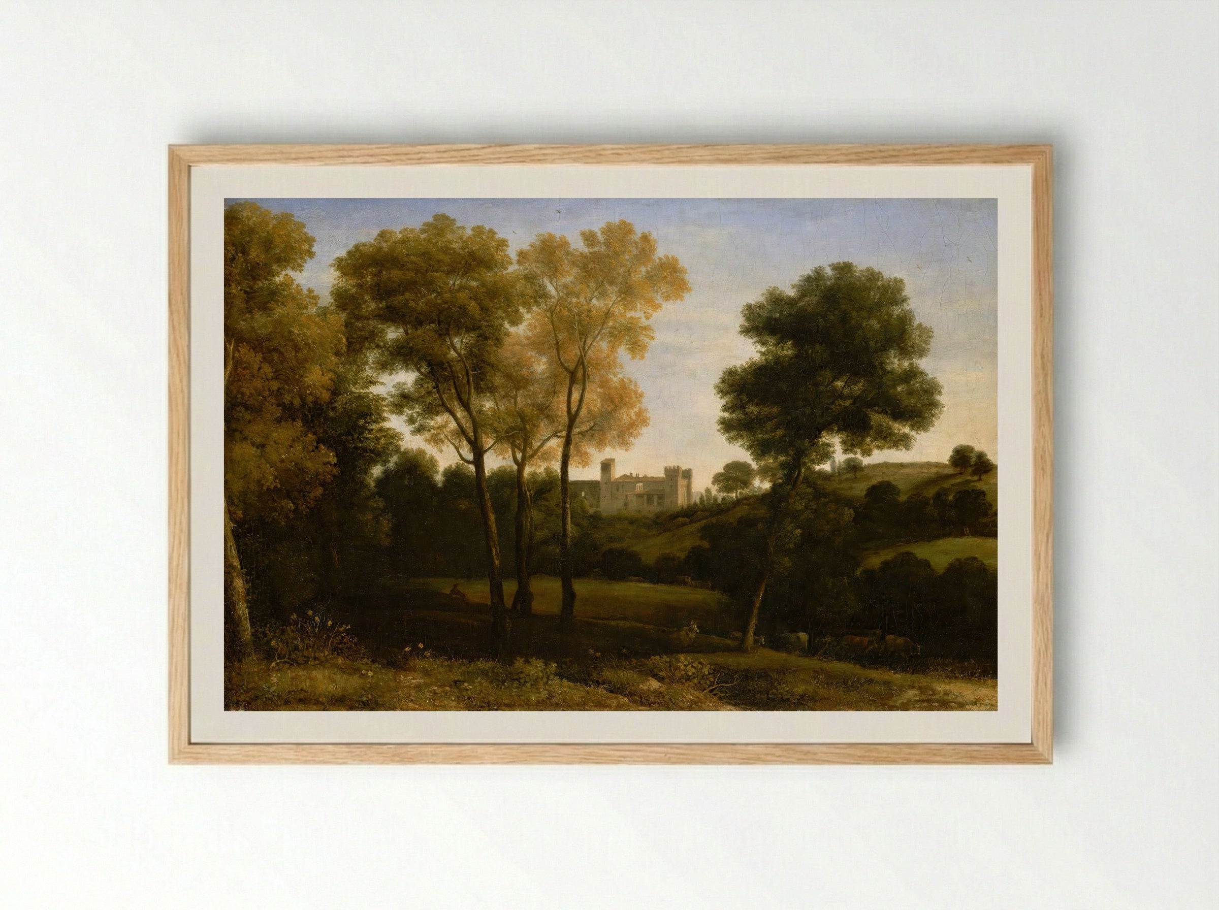 View of La Crescenza - Claude Lorrain - Framed Print Wood
