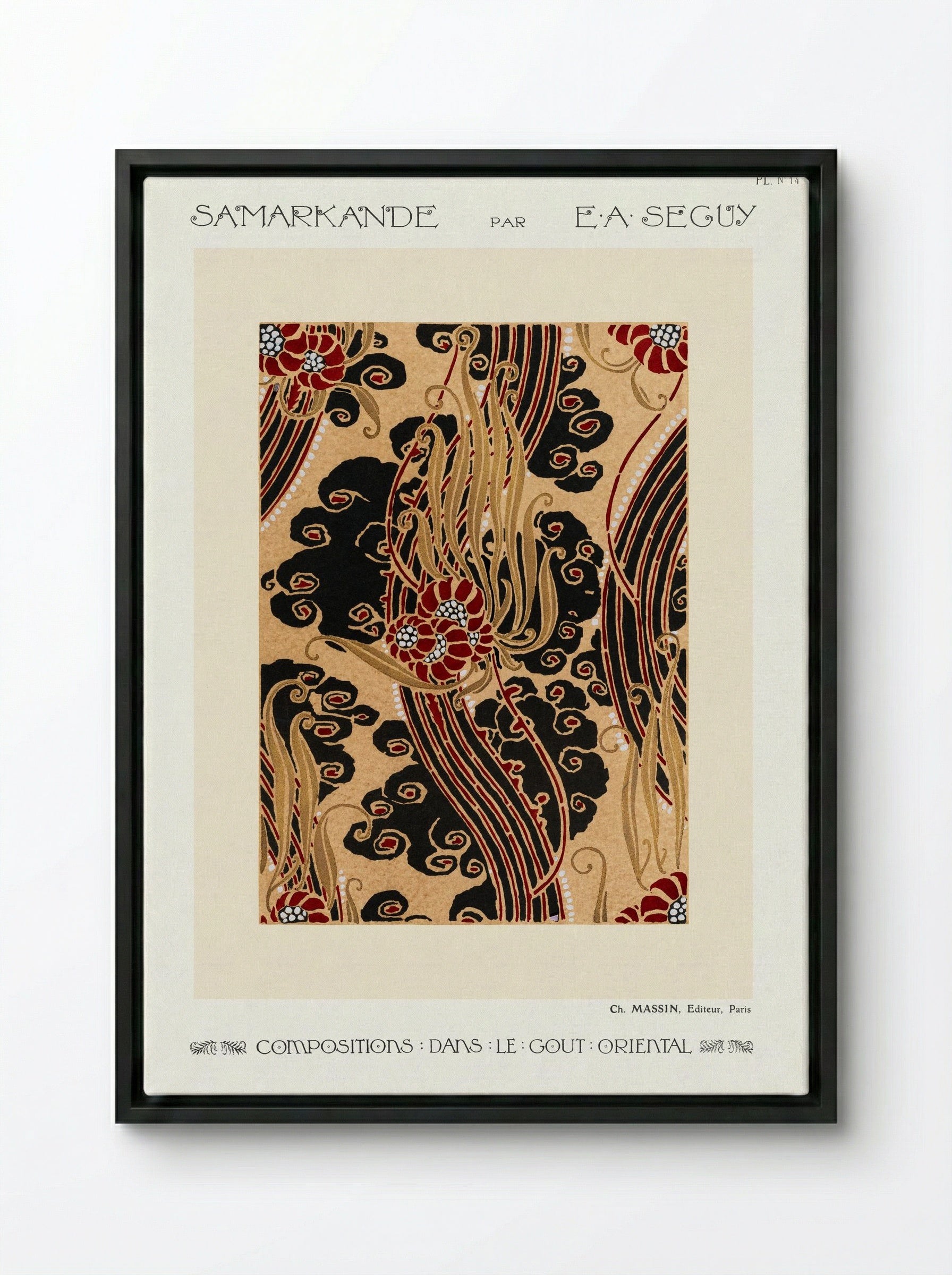 Samarkande, Plate 14 (Composition dans le Goût Oriental) - Émile-Allain Séguy - Framed Canvas Black