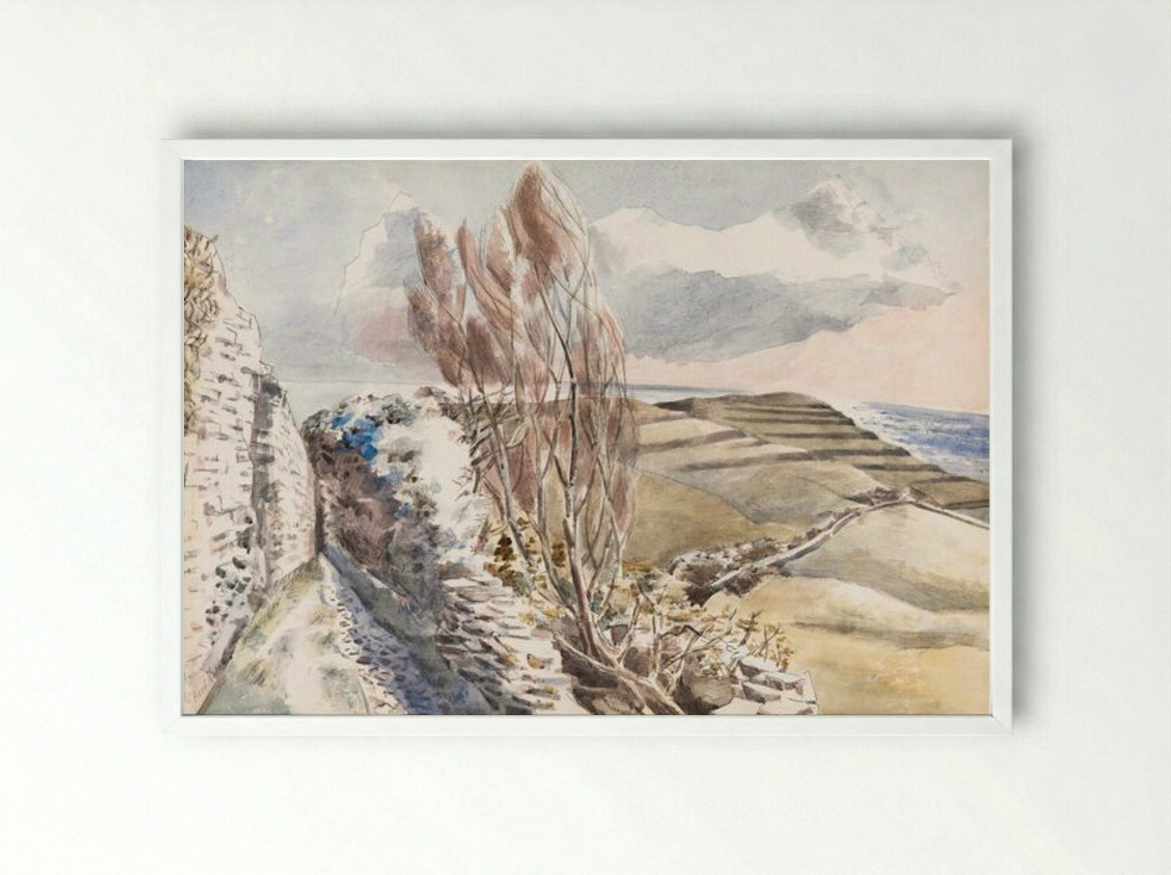 Worth Matravers, Dorset - Paul Nash - Framed Print White