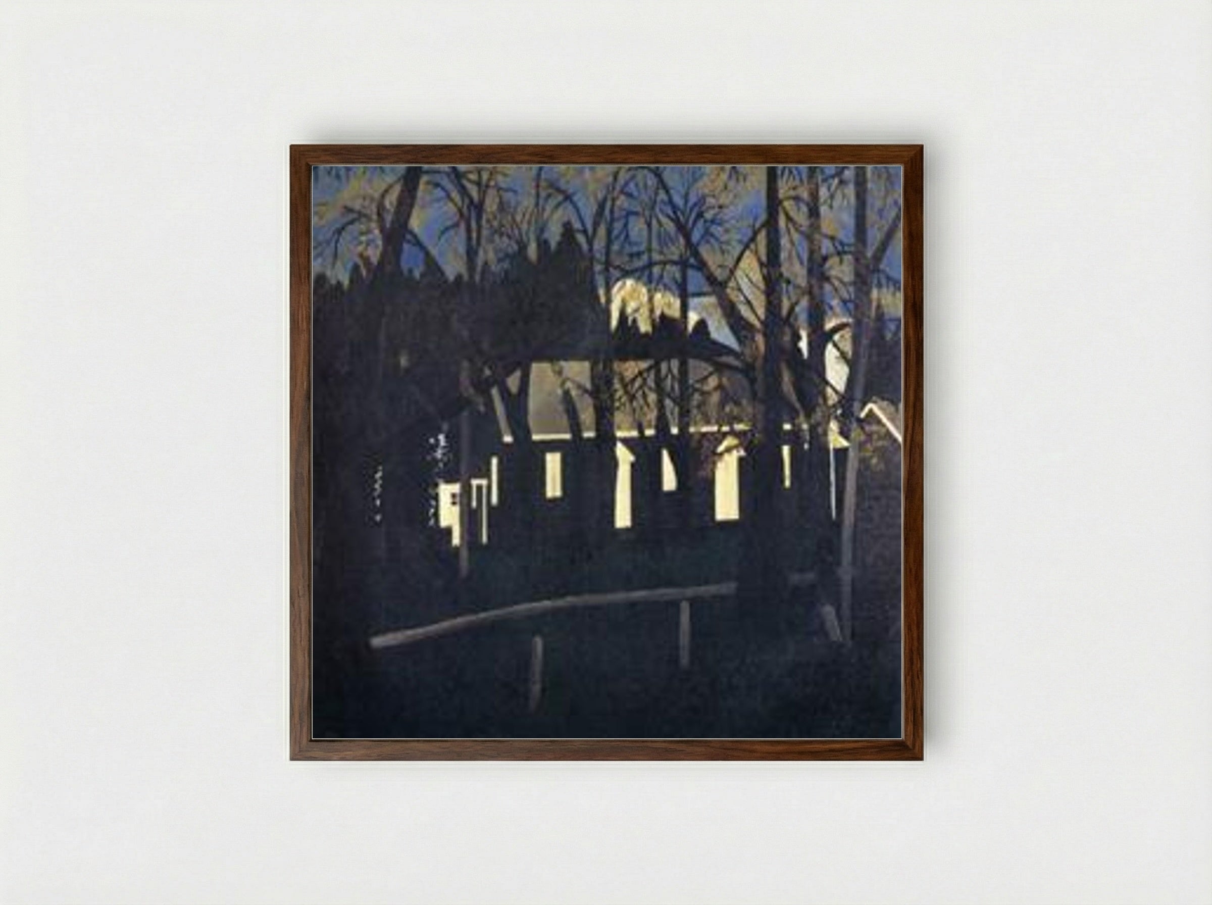 Birmingham Meeting House IV - Horace Pippin - Framed Print Dark Wood