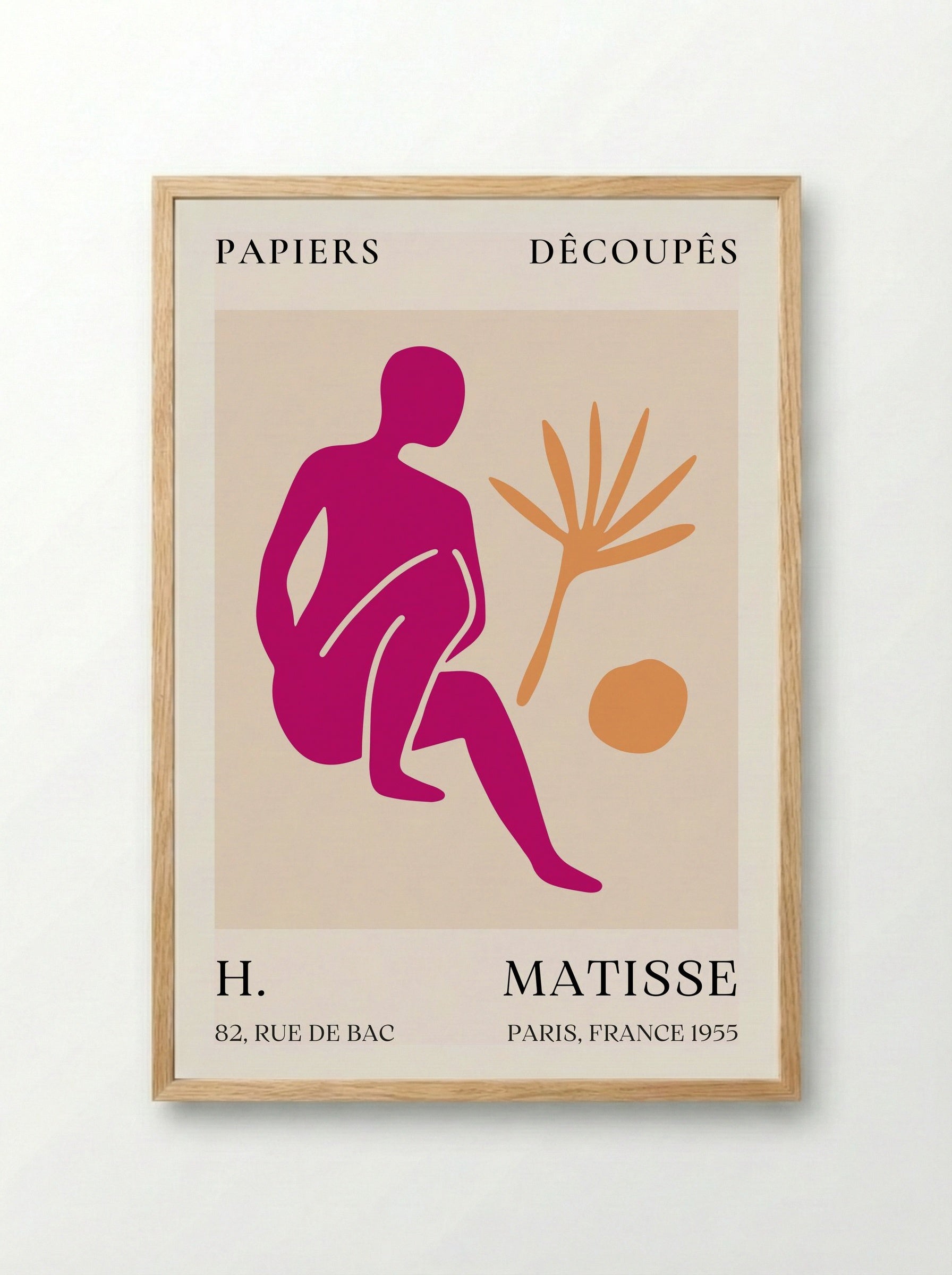 Abstract Composition No. 21 - Henri Matisse - Framed Print Wood