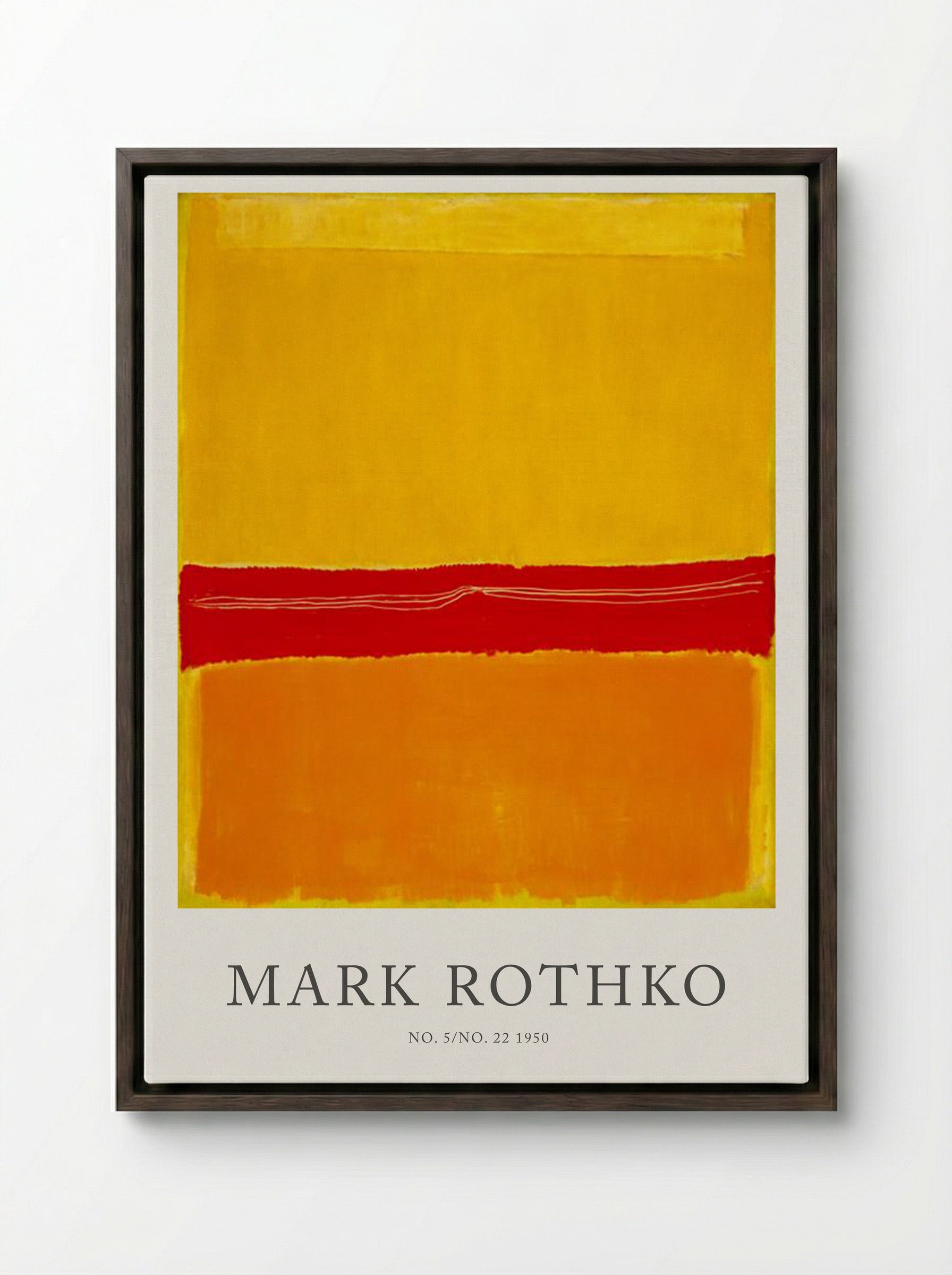 No. 5/No. 22 - Mark Rothko - Framed Canvas Dark Wood