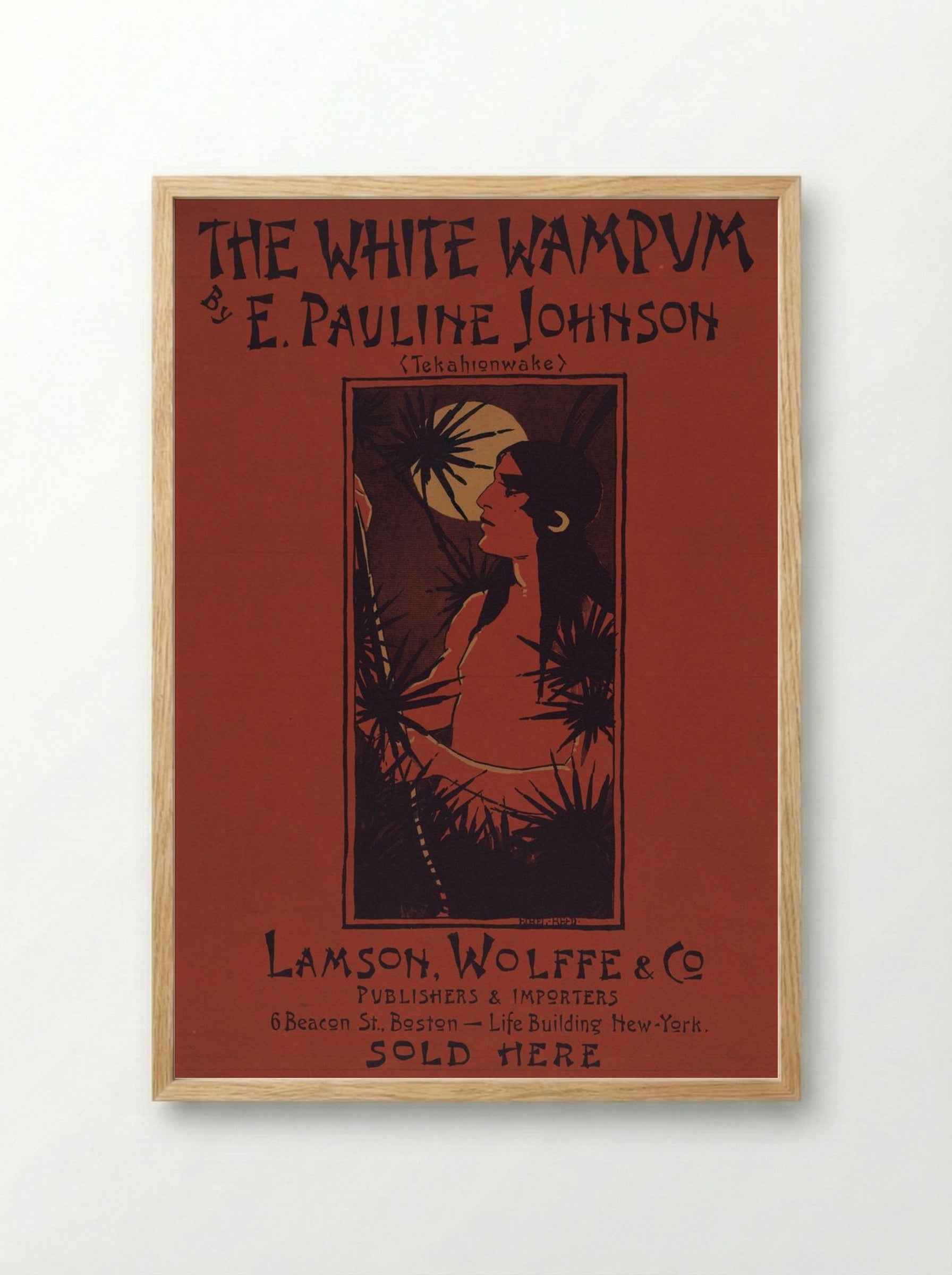 The White Wampum - E. Pauline Johnson - Framed Print Wood